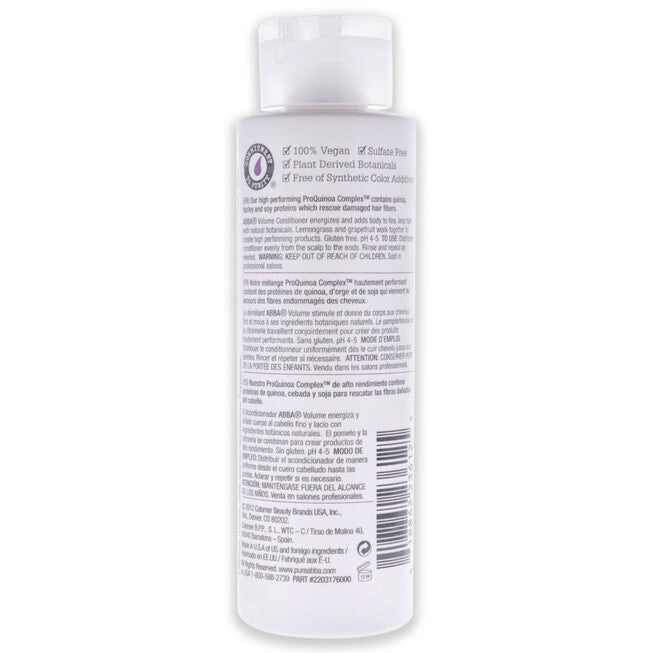 Pure Volume Conditioner by ABBA for Unisex - 8 oz Conditioner, NA, alternate image number null