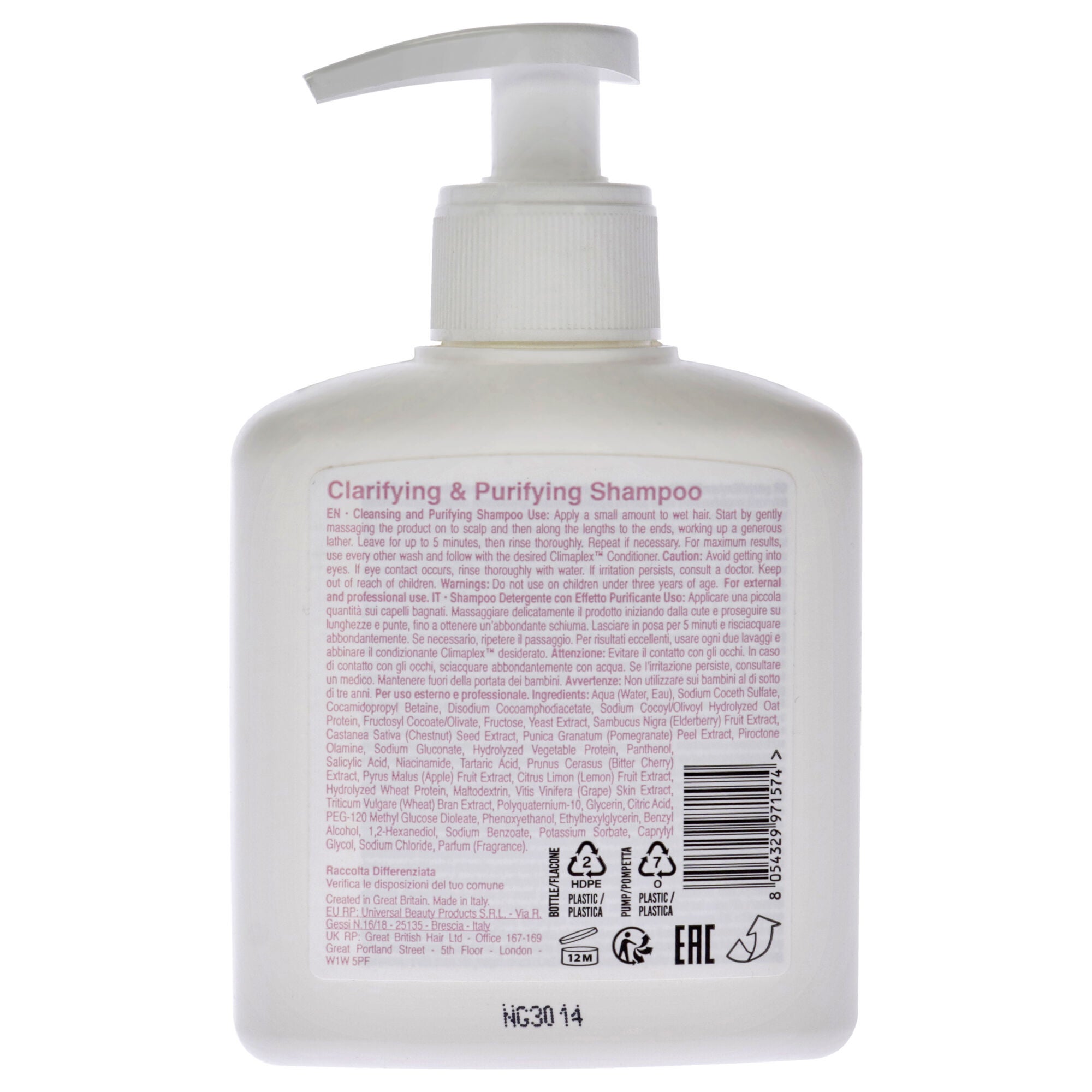 Clarifying and Purifying Shampoo by Climaplex for Unisex - 8.45 oz Shampoo, , alternate image number 3