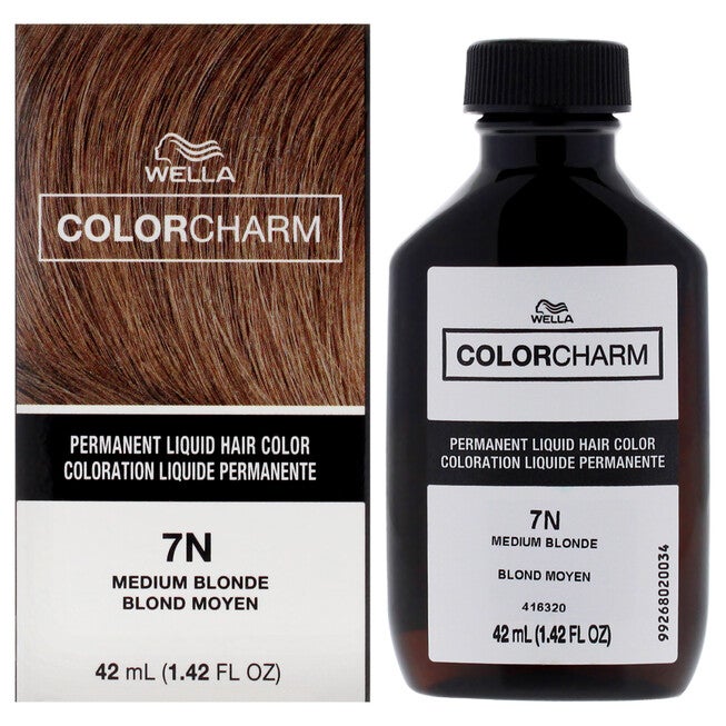 Color Charm Permanent Liquid Hair Color - 7N Medium Blonde by Wella for Unisex - 1.42 oz Hair Color, NA, hi-res image number null