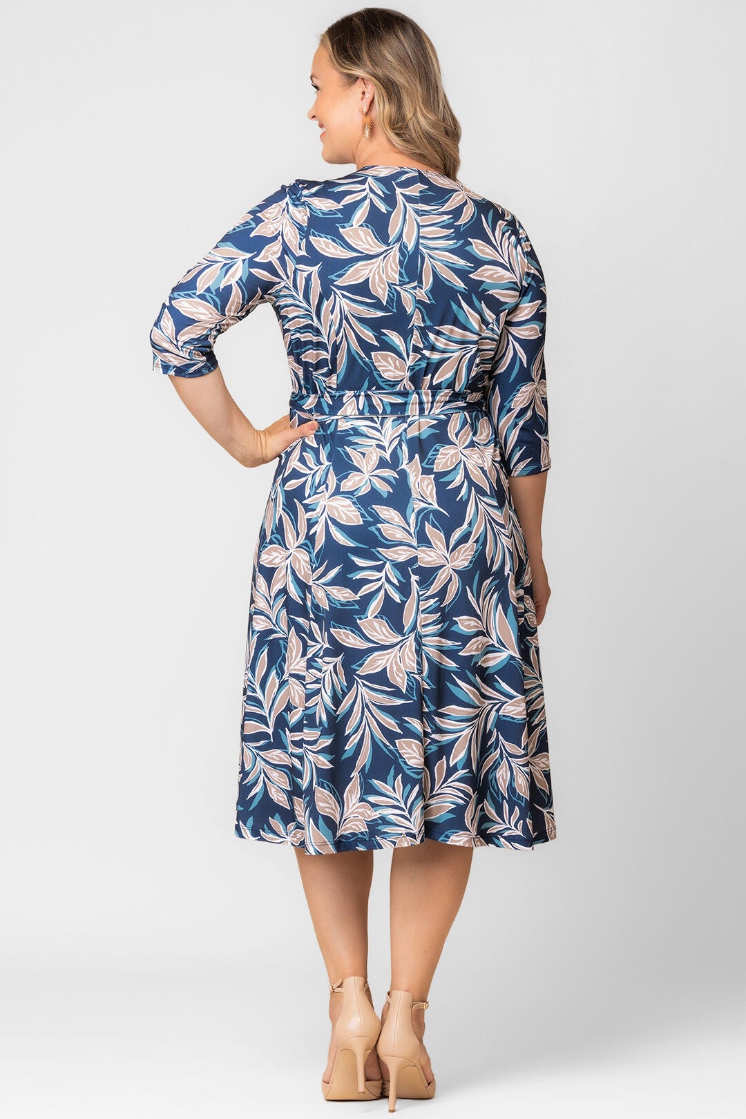 Signature Wrap Dress, Teal Botanical Print / Teal, alternate image number 1