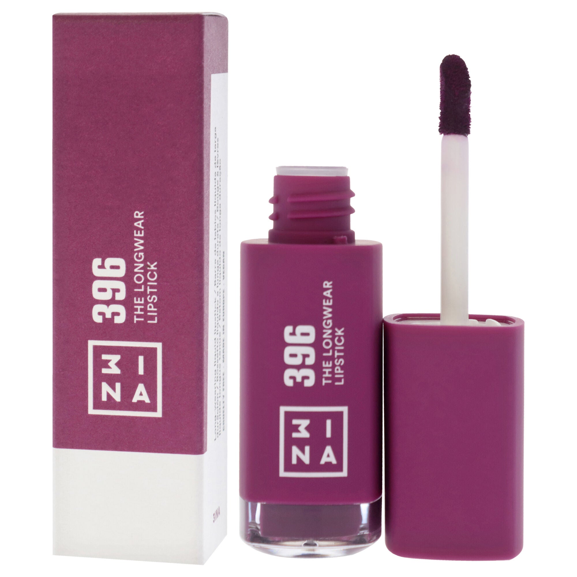 The Longwear Lipstick - 396 Dark Purple by 3INA for Women - 0.20 oz Lipstick, See Description, alternate image number 2