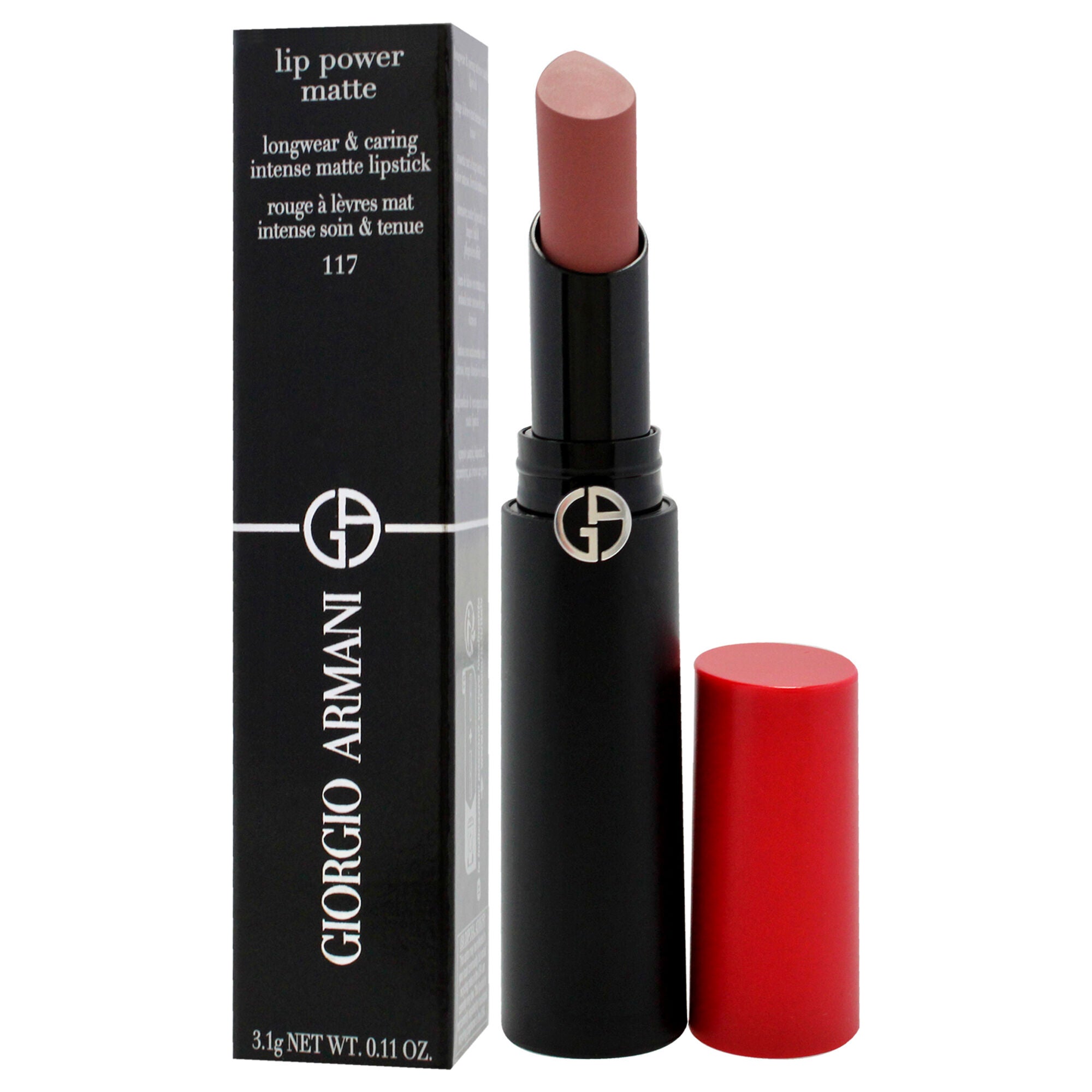 Lip Power Matte Longwear Lipstick - 117 Graceful by Giorgio Armani for Women - 0.11 oz Lipstick, See Description, alternate image number 3