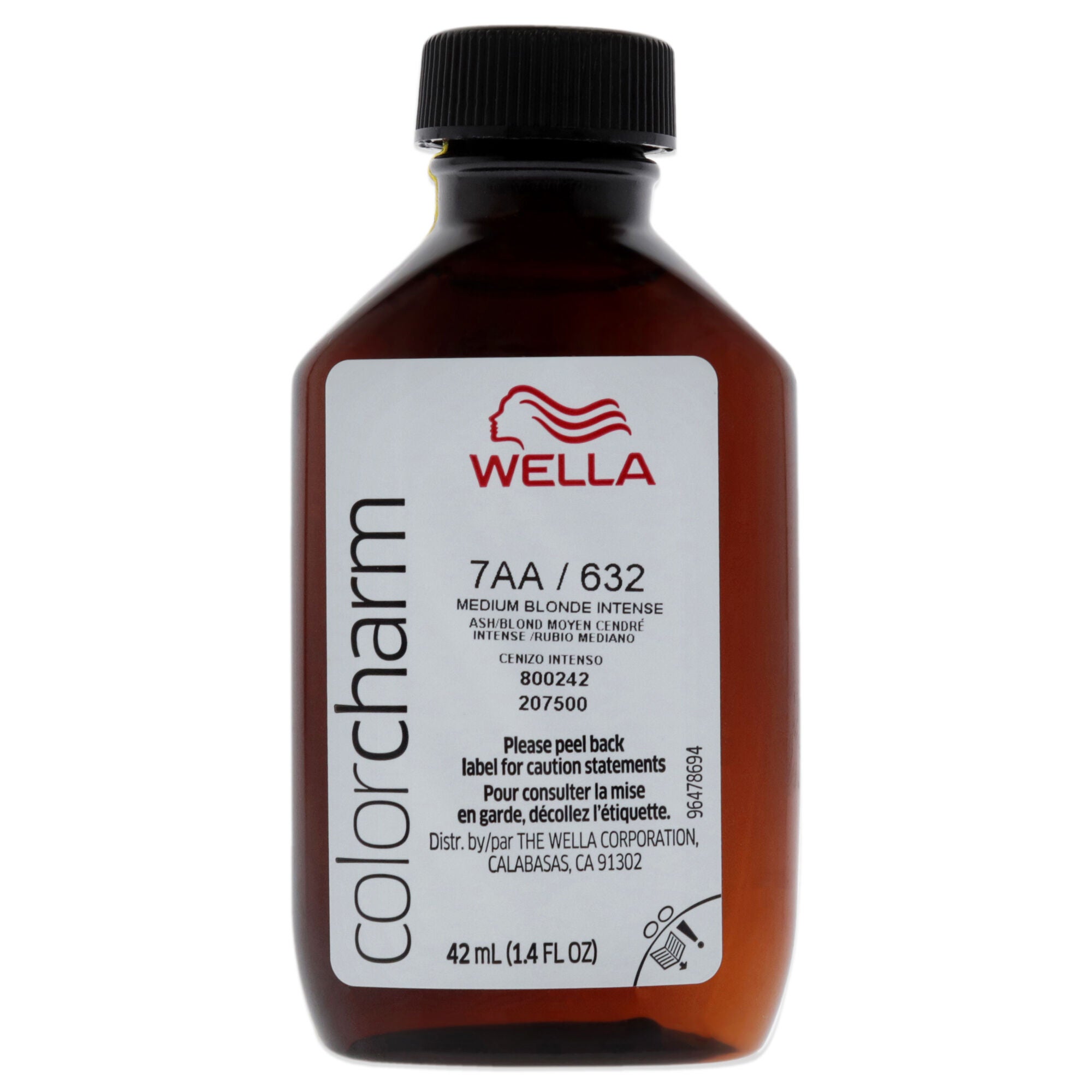 Color Charm Permanent Liquid Hair Color - 7AA 632 Medium Blonde Intense Ash by Wella for Unisex - 1.42 oz Hair Color, See Description, alternate image number 4