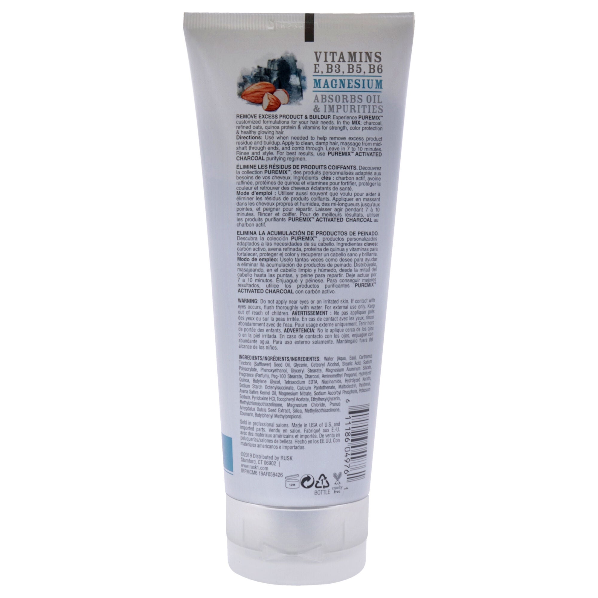 Puremix Activated Charcoal Purifying Mask by Rusk for Unisex - 6 oz Masque, See Description, alternate image number 1