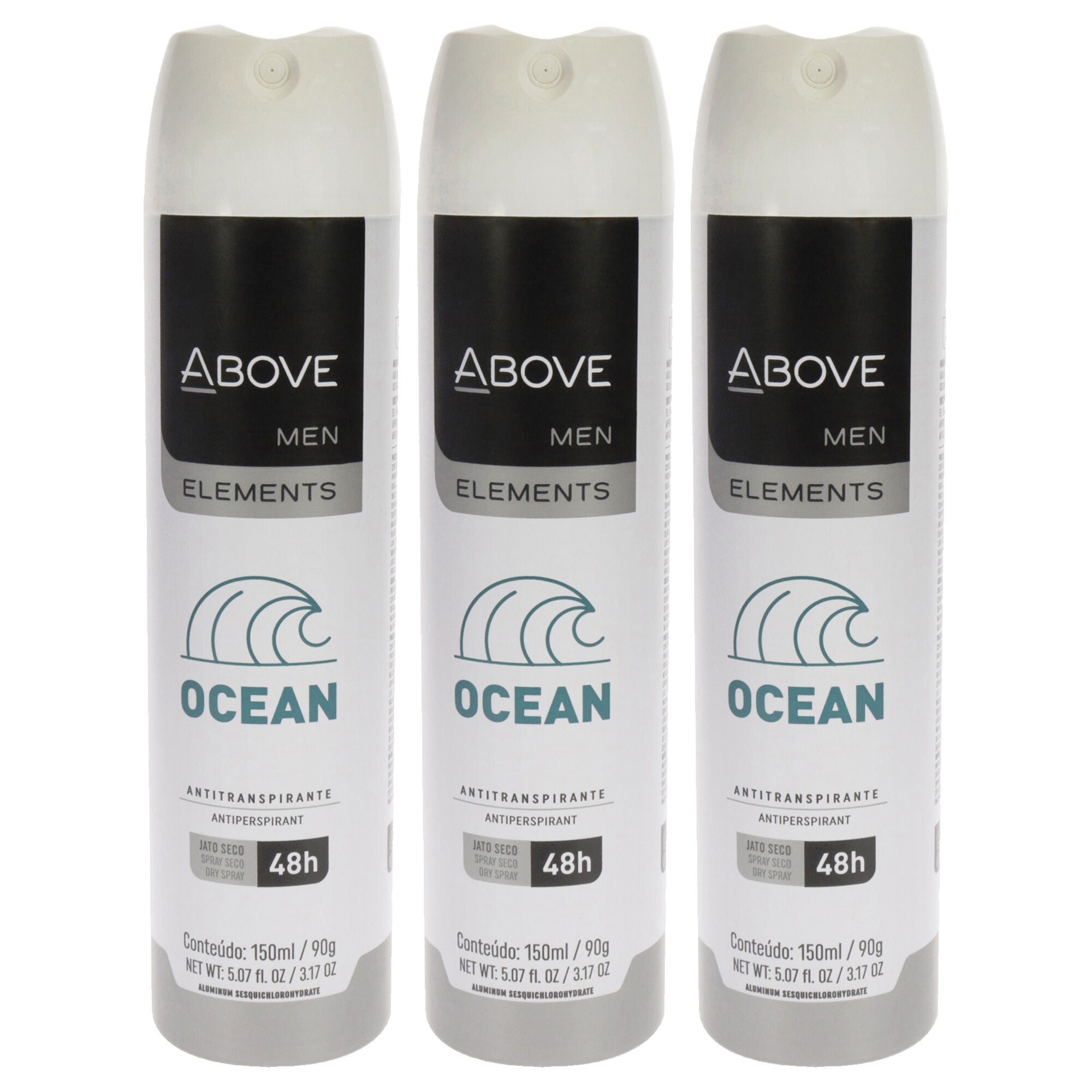 48 Hours Element Antiperspirant Deodorant - Ocean by Above for Men - 3.17 oz Deodorant Spray - Pack of 3, See Description, hi-res image number 0