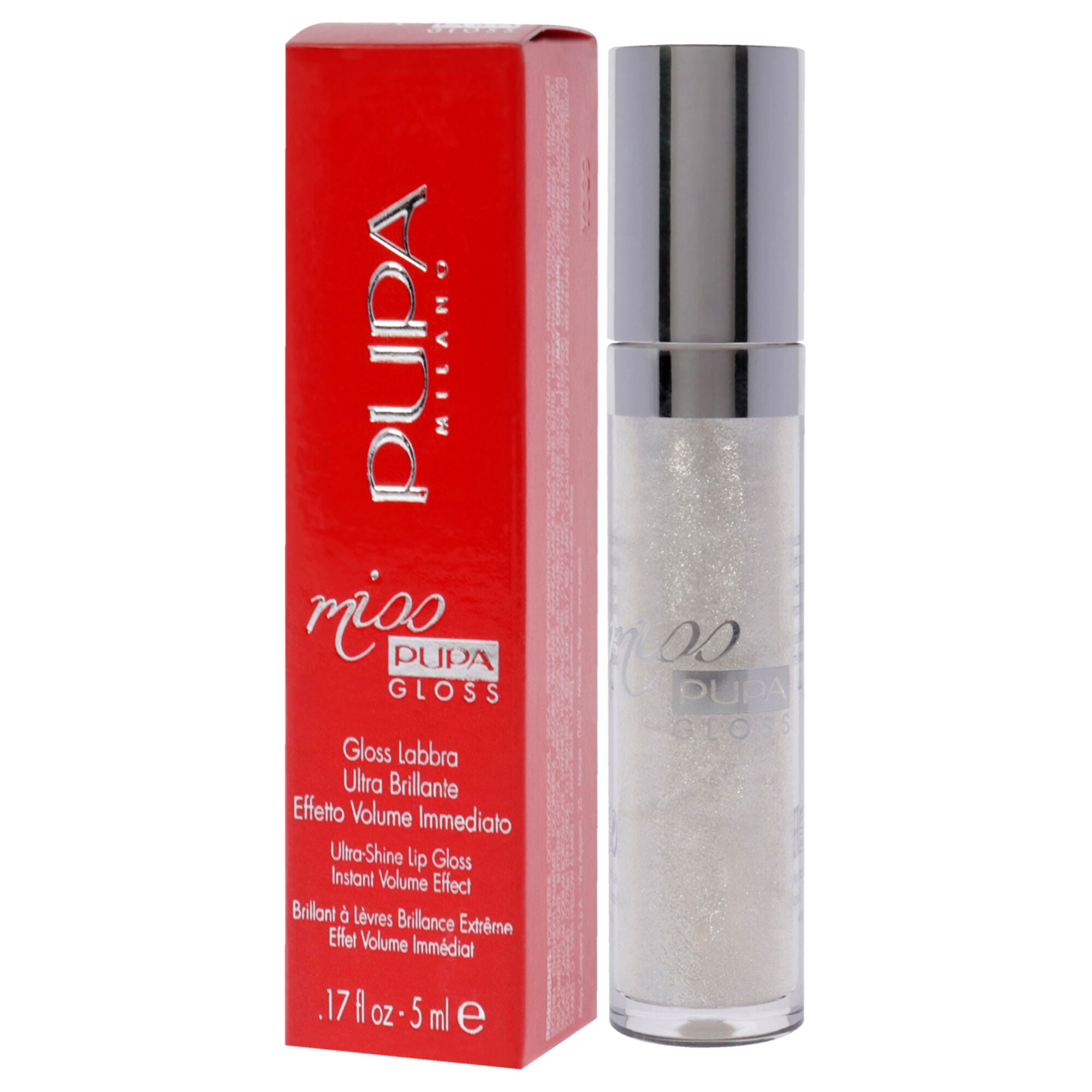 Miss Pupa Gloss Ultra-Shine Lip Gloss - 101 Pearly Clear by Pupa Milano for Women - 0.17 oz Lip Gloss, See Description, alternate image number 2