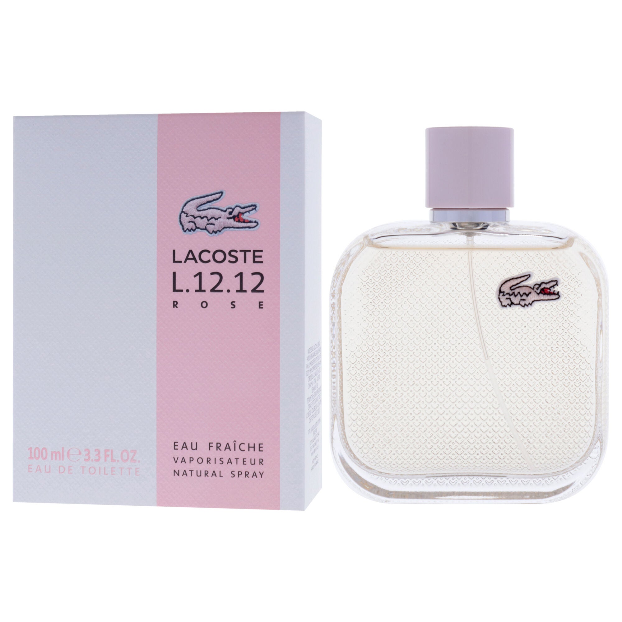 Lacoste Eau De L.12.12 Rose Eau Fraiche by Lacoste for Women - 3.3 oz EDT Spray, Clear, alternate image number 3