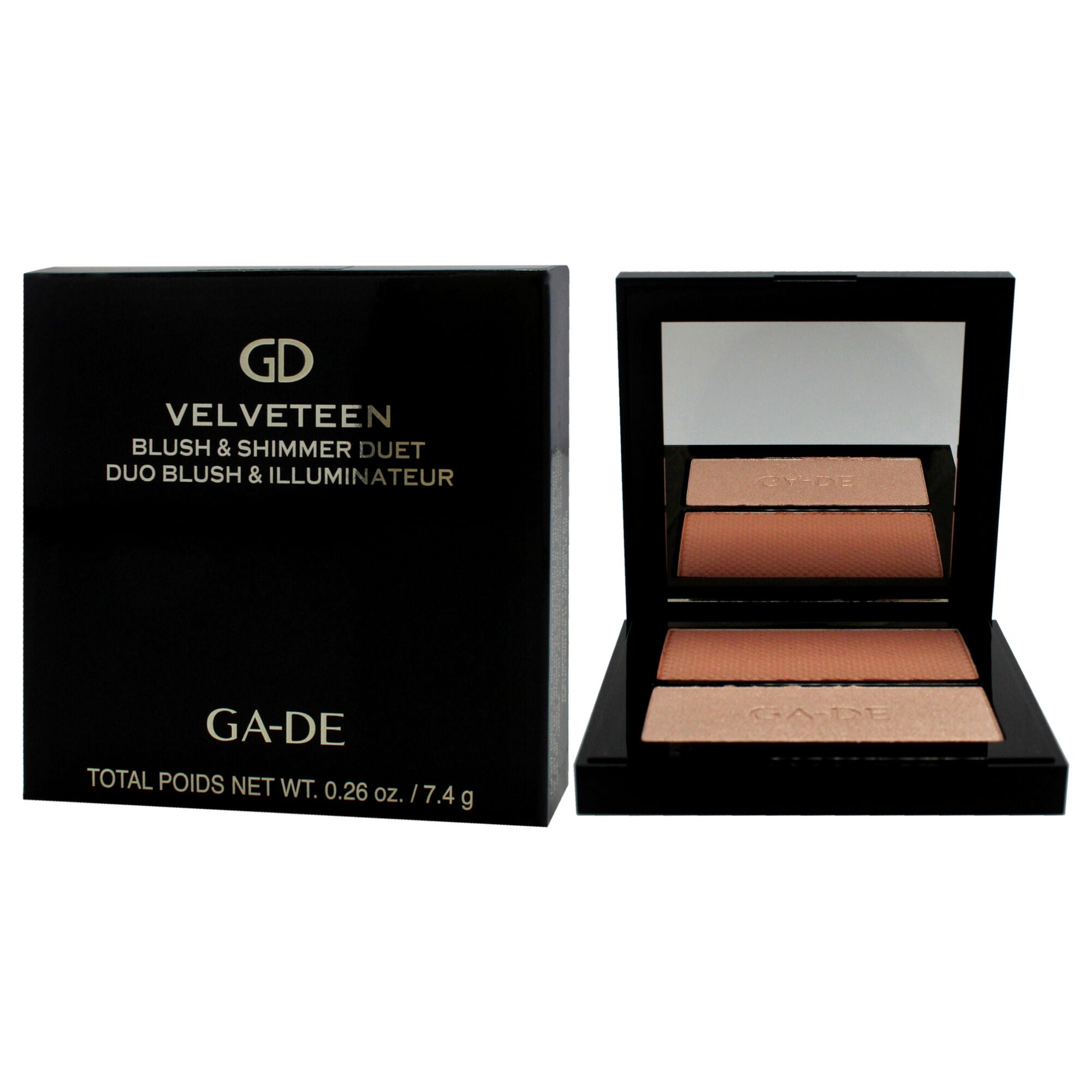 Velveteen Blush and Shimmer Duet - 32 Vintage and Glow by GA-DE for Women - 0.26 oz Blush, See Description, alternate image number 3