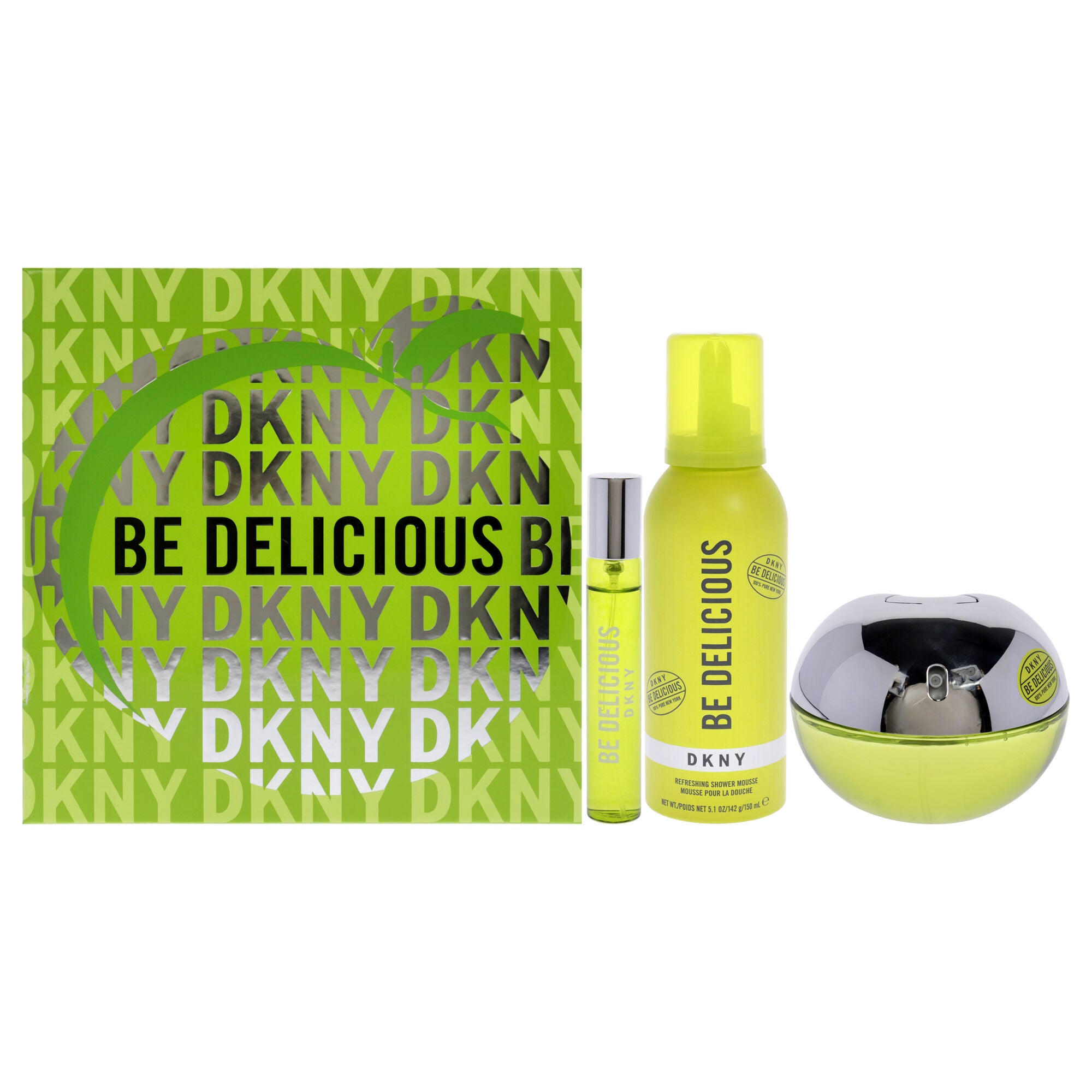 Be Delicious by Donna Karan for Women - 3 Pc Gift Set 3.4oz EDP Spray, 0.5oz EDP Spray, 5.1oz Shower Mousse, See Description, hi-res image number 0