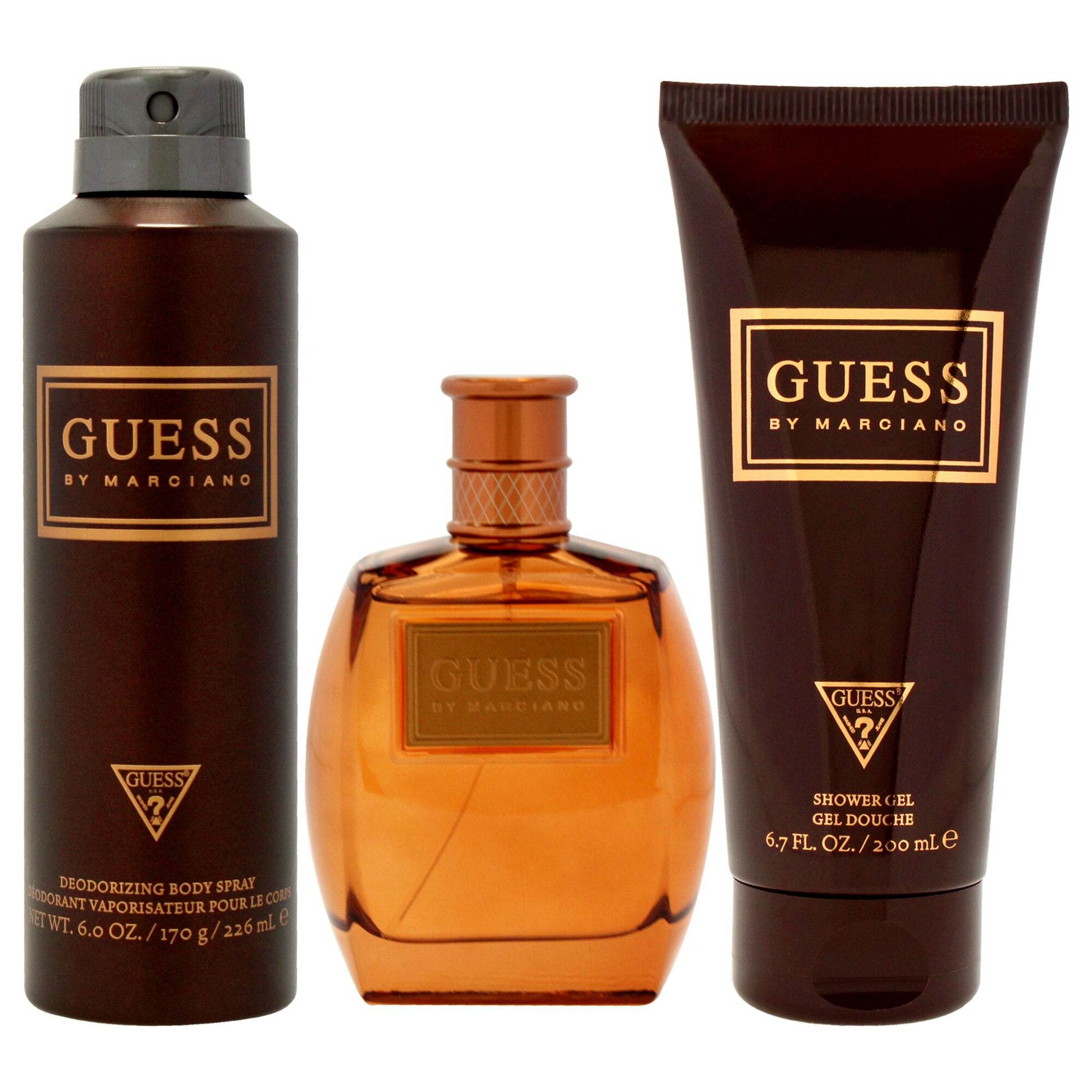 Guess by Marciano by Guess for Men - 3 Pc Gift Set 3.4oz EDT Spray, 6.7oz Shower Gel, 6.0oz Deodorizing Body Spray, See Description, alternate image number 1
