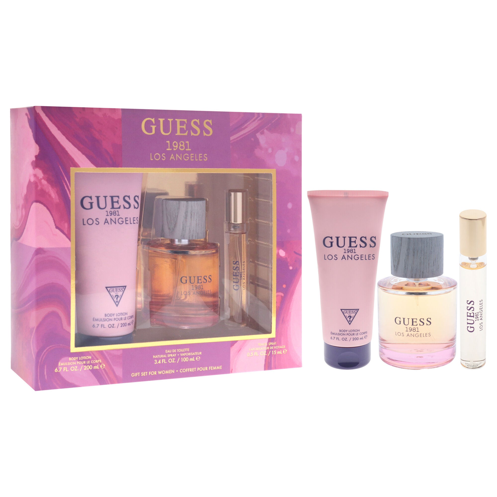 Guess 1981 Los Angeles by Guess for Women - 3 Pc Gift Set 3.4oz EDT Spray, 0.5oz EDT Spray, 6.7oz Body Lotion, See Description, alternate image number 2