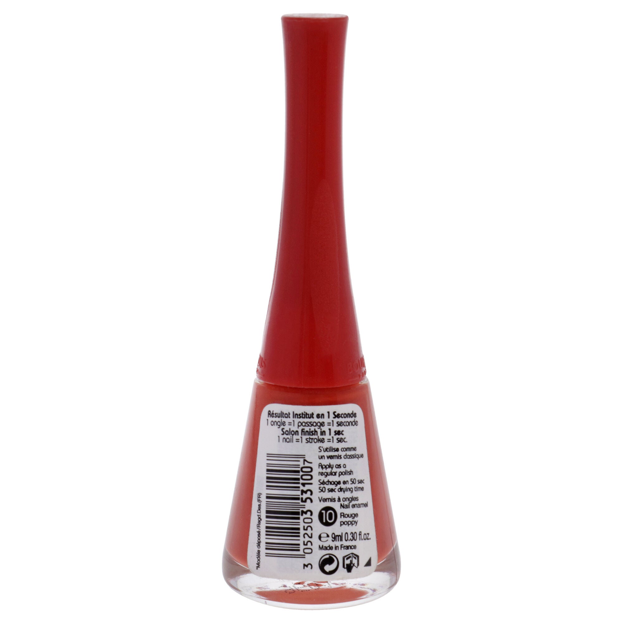 1 Seconde - 10 Rouge Poppy by Bourjois for Women - 0.3 oz Nail Polish, See Description, alternate image number 1