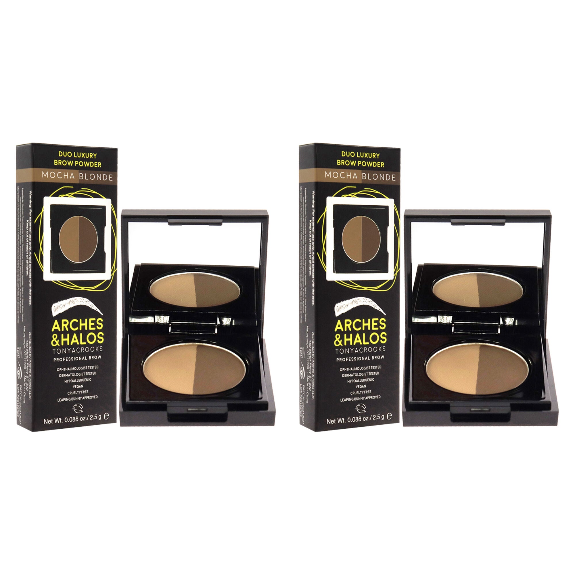 Duo Luxury Brow Powder - Mocha Blonde by Arches and Halos for Women - 0.088 Eyebrow - Pack of 2, , alternate image number 6