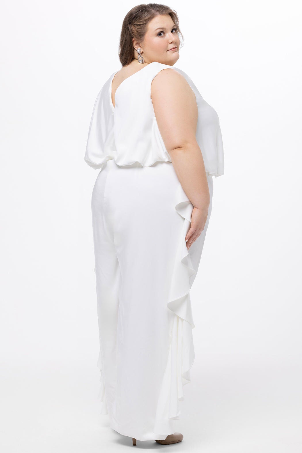 JUMP START RUFFLE JUMPSUIT, Ivory / Ivory, alternate image number 3
