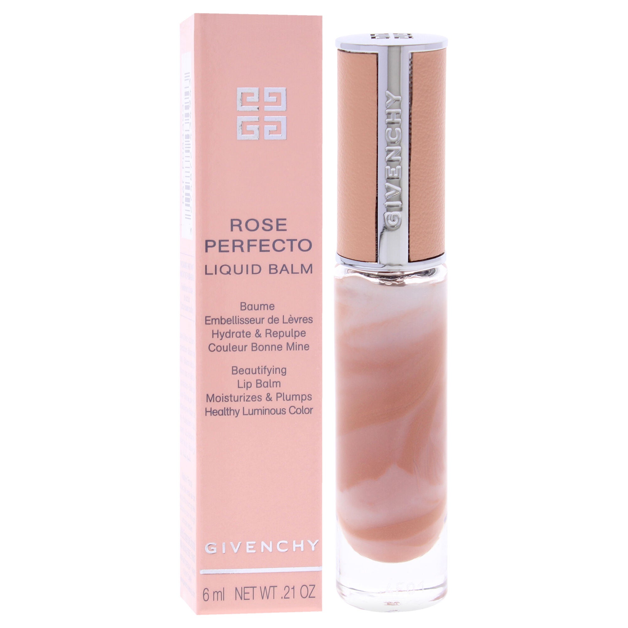 Rose Perfecto Tinted Liquid Lip Balm - N110 Milky Nude by Givenchy for Women - 0.2 oz Lip Balm, See Description, alternate image number 1
