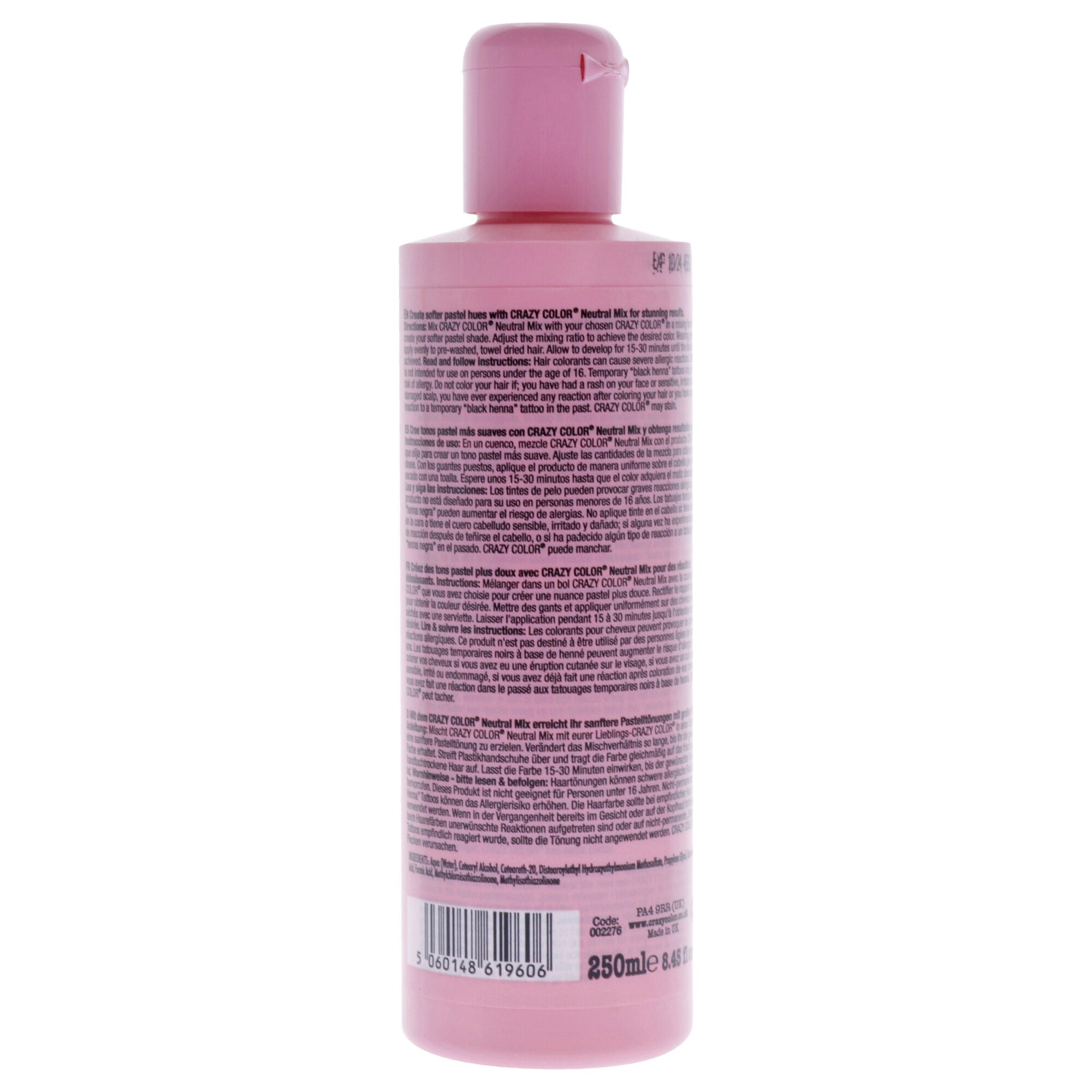 Crazy Color Salon Pro Semi Permanent Hair Color - Neutral by Crazy Color for Women - 8.45 oz Hair Color, See Description, alternate image number 1