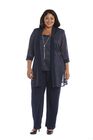 Faux Three-Piece Pant Set with Metallic Details, Navy, hi-res image number null