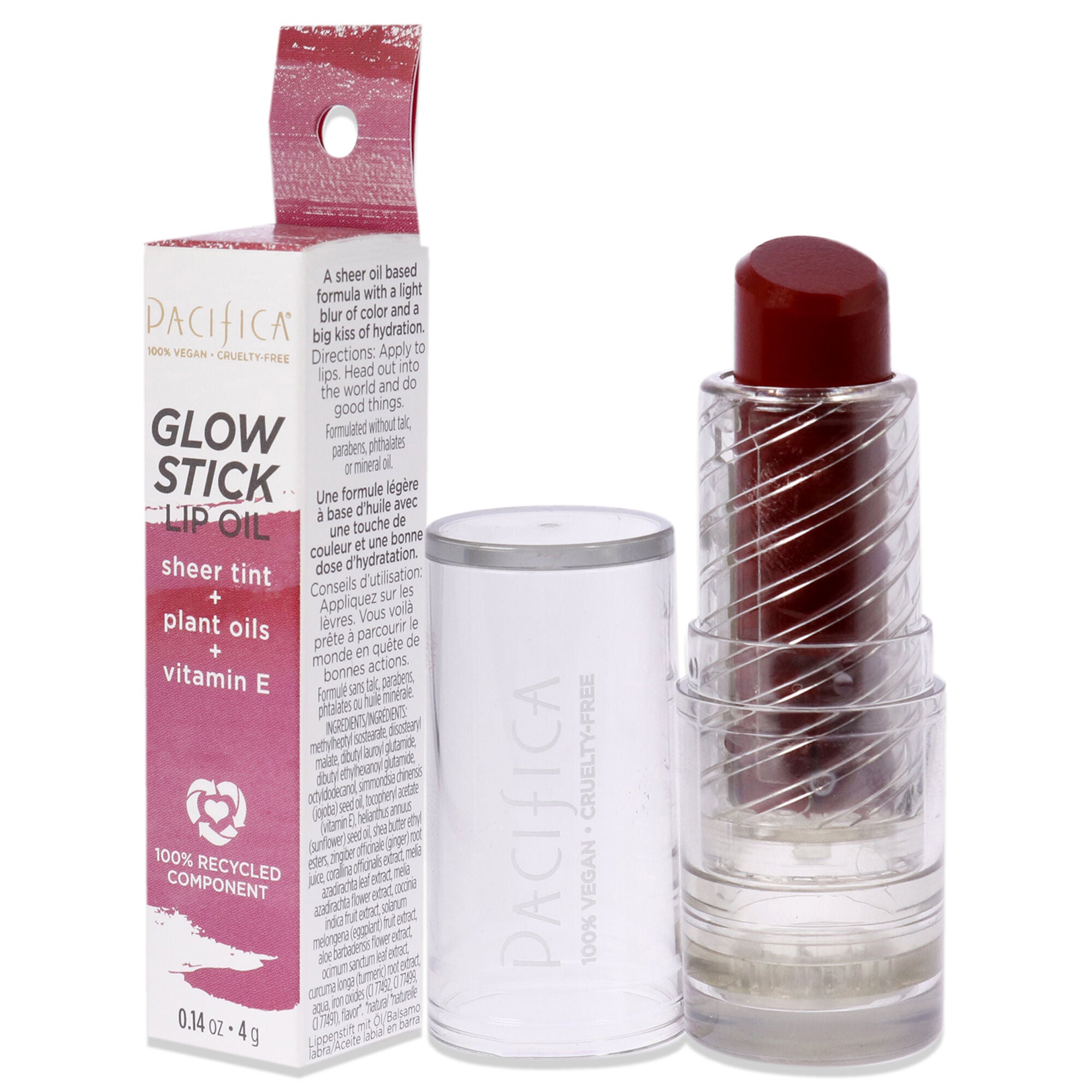 Glow Stick Lip Oil - Crimson Crush by Pacifica for Women - 0.14 oz Lip Oil, See Description, alternate image number 3