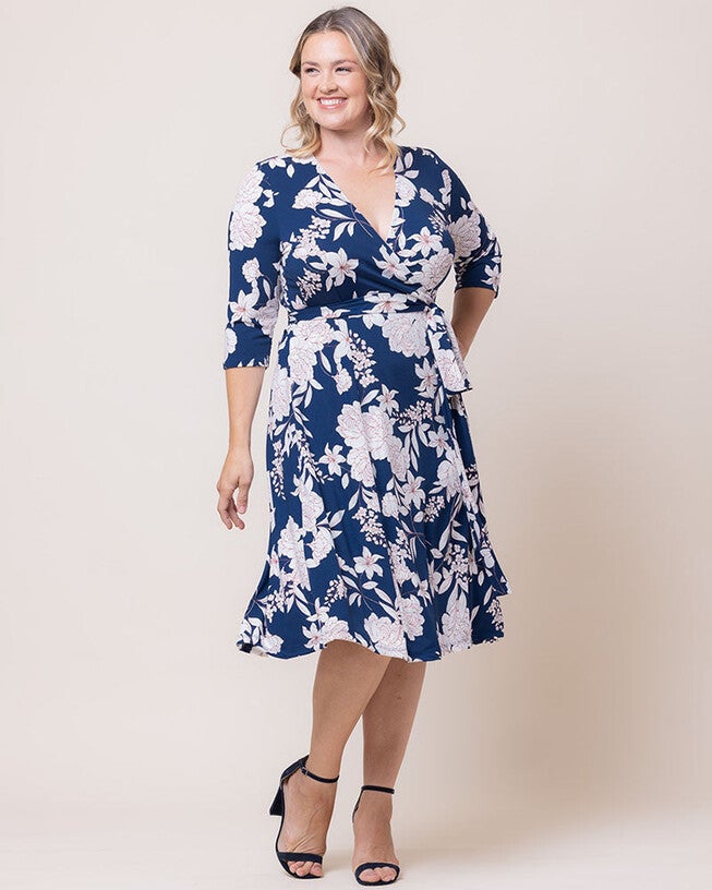 Signature Print Wrap Dress, Lily Peony Print, hi-res image number null