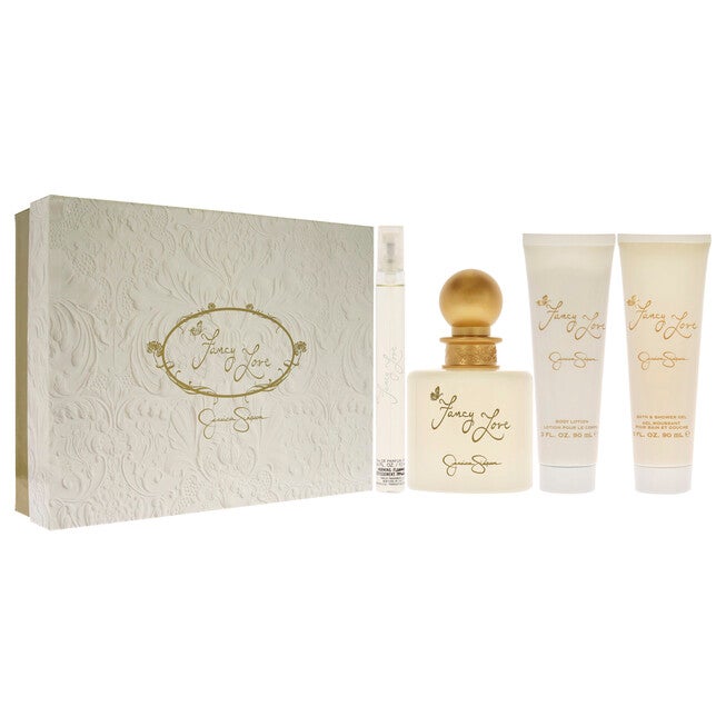 Fancy Love by Jessica Simpson for Women - 4 Pc Gift Set 3.4oz EDP Spray, 0.34oz EDP Mini Spray, 3oz Body Lotion, 3oz Bath and Shower Gel, See Description, alternate image number 2