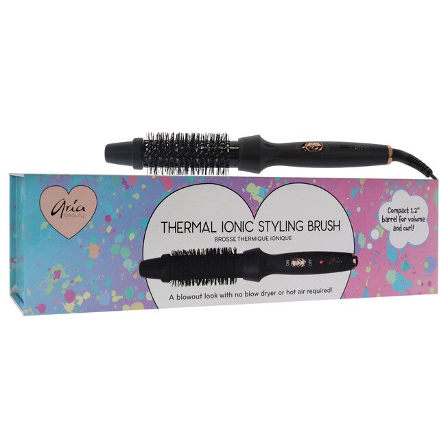 Thermal Ionic Styling Brush - Black by Aria Beauty for Women - 1.2 Inch Brush, See Description, alternate image number 1