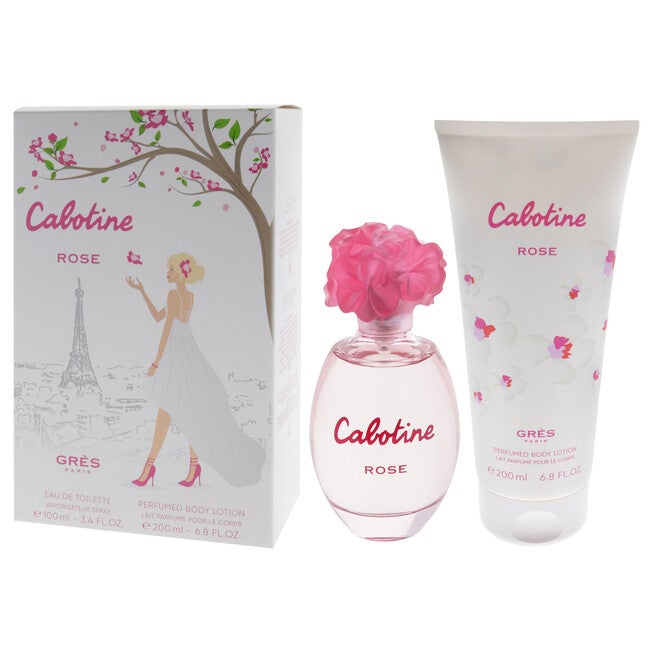 Cabotine Rose by Parfums Gres for Women - 2 Pc Gift Set 3.4oz EDT Spray, 6.76oz Perfumed Body Lotion, NA, alternate image number null