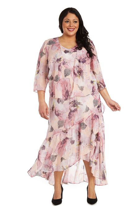 maksimum Fæstning Regulering Two-Piece High-Low Chiffon Jacket Dress | Woman Within