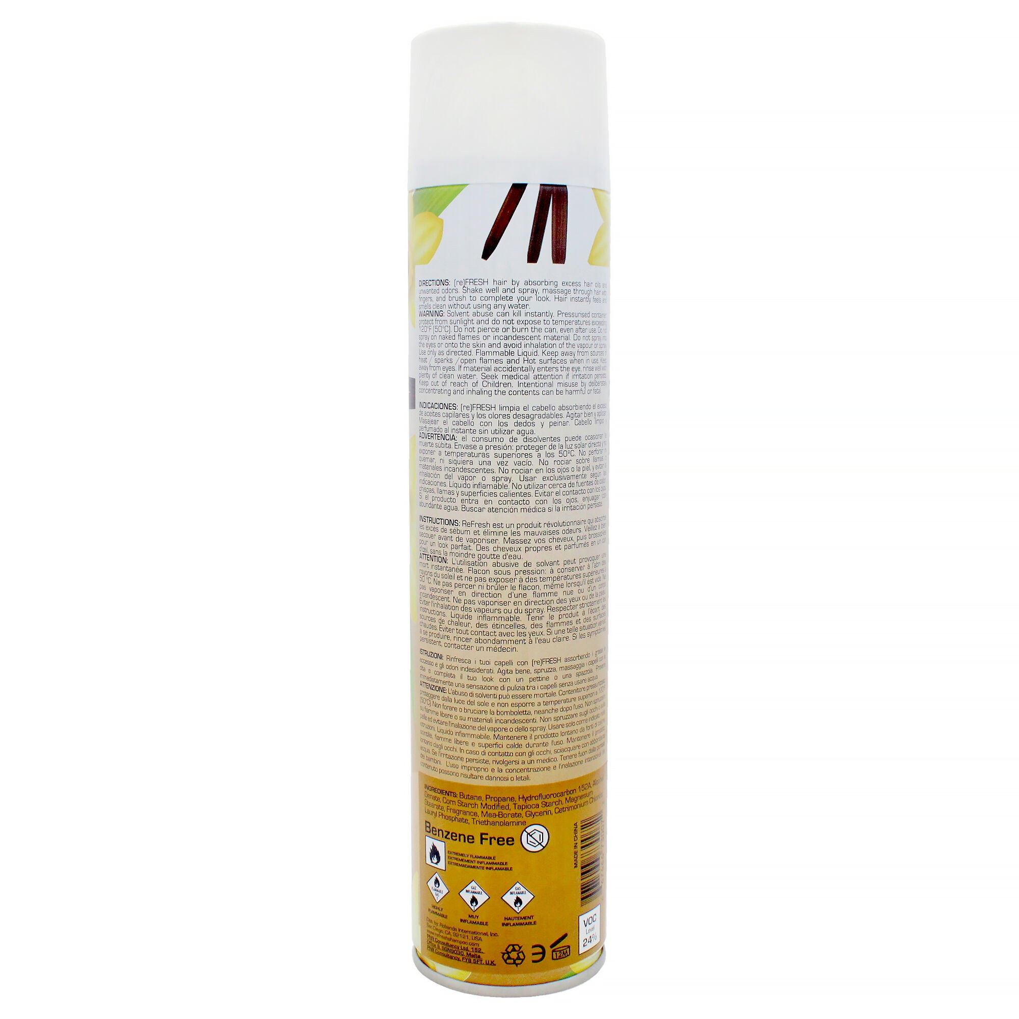 Dry Shampoo - Sweet Vanilla by (re)FRESH for Women - 11.55 oz Dry Shampoo, See Description, alternate image number 2