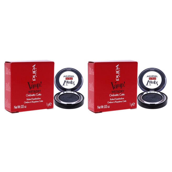 Vamp! Wet and Dry Baked Eyeshadow - 305 Anthracite Grey by Pupa Milano for Women - 0.035 oz Eye Shadow - Pack of 2, See Description, alternate image number 1