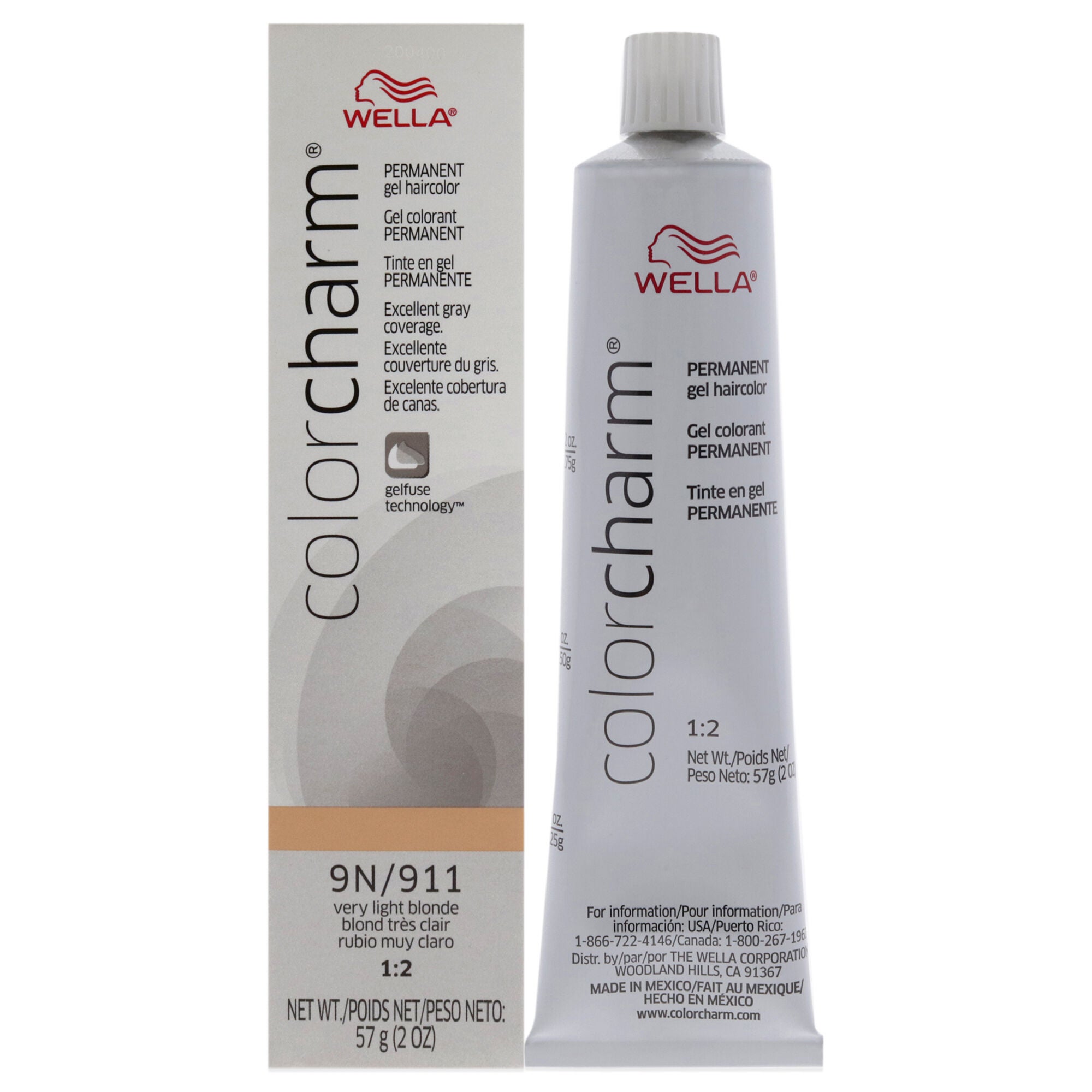 Color Charm Permanent Hair Color Gel - 911 9N Very Light Blonde by Wella for Unisex -2 oz Hair Color, See Description, hi-res image number 0