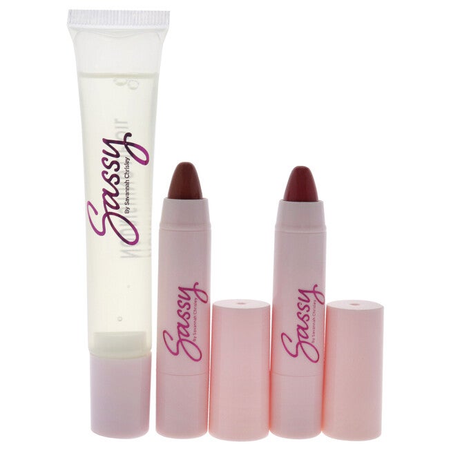 Breakup Collection Lip Kit - Get Glam by Sassy by Savannah Chrisley for Women - 3 Pc Nourishing Lip Oil, 2Pc Tinted Lip Balms, See Description, alternate image number 4