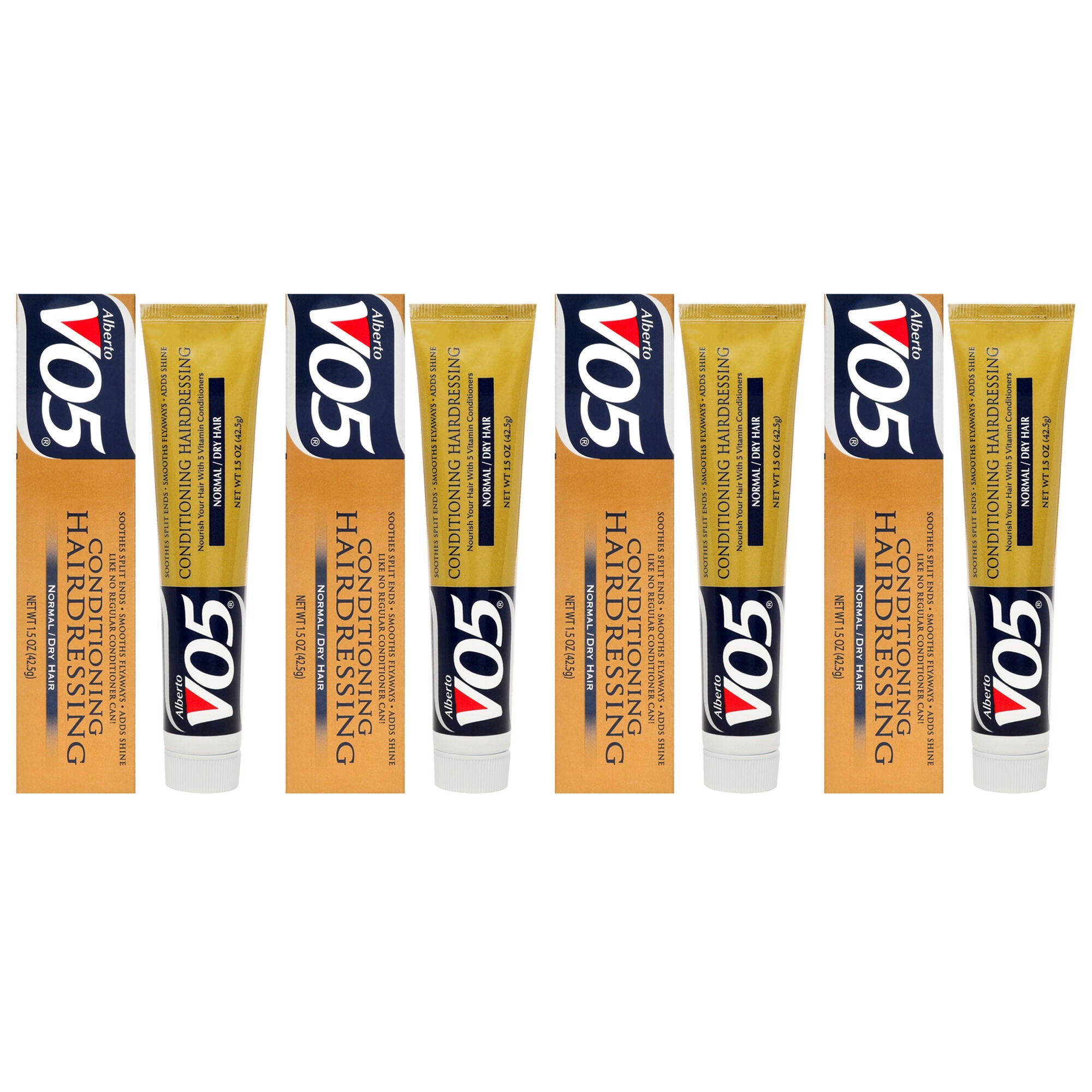 Conditioning Hairdressing - Normal to Dry Hair by Alberto VO5 for Unisex - 1.5 oz Conditioner - Pack of 4, White, hi-res image number 0