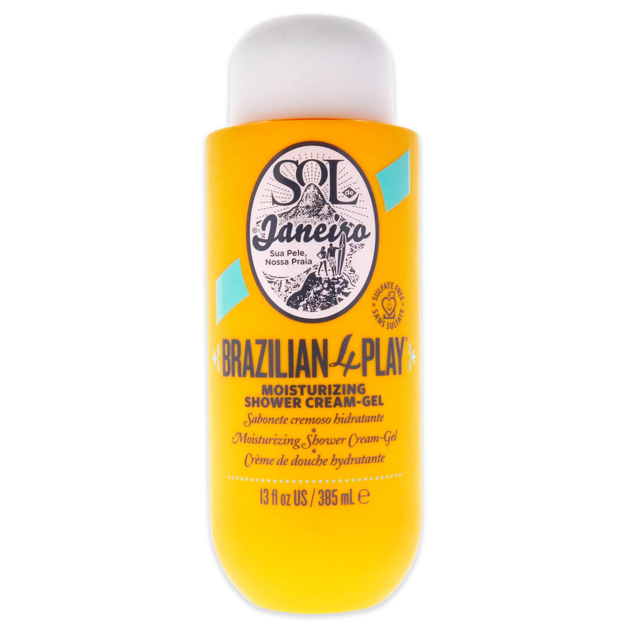 Brazilian 4 Play Moisturizing Shower Cream Gel by Sol de Janeiro for Unisex - 13 oz Shower Gel, NA, hi-res image number 0