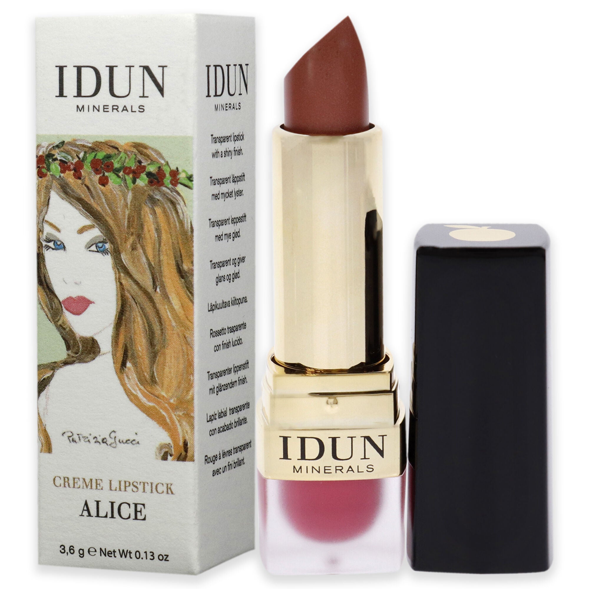 Creme Lipstick - 202 Alice by Idun Minerals for Women - 0.13 oz Lipstick, See Description, alternate image number 2