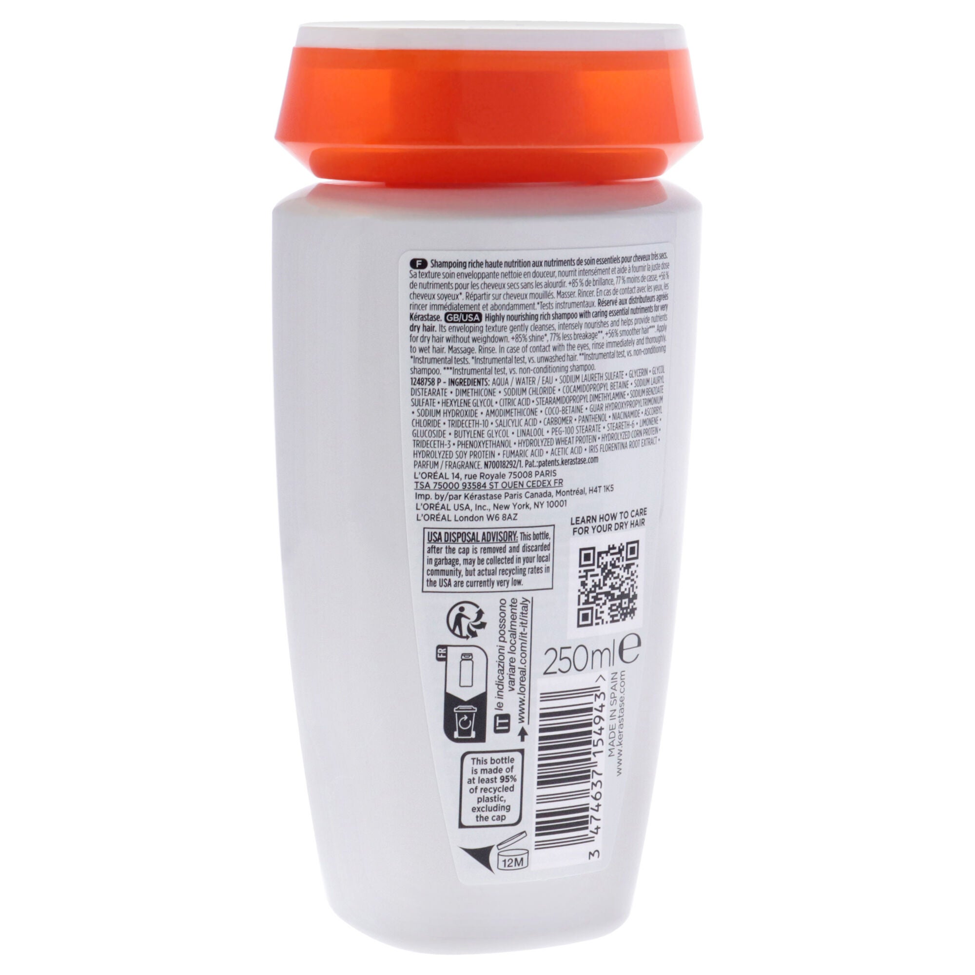 Nutritive High Nutrition Rich Shampoo by Kerastase for Unisex - 8.5 oz Shampoo, See Description, alternate image number 3