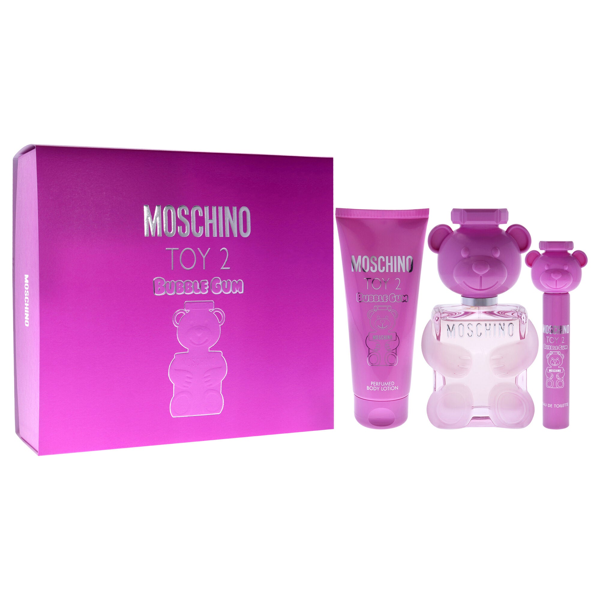 Moschino Toy 2 Bubble Gum by Moschino for Women - 3 Pc Gift Set 3.4oz EDT Spray, 0.34oz EDT Spray, 3.4oz Body Lotion, See Description, alternate image number 1