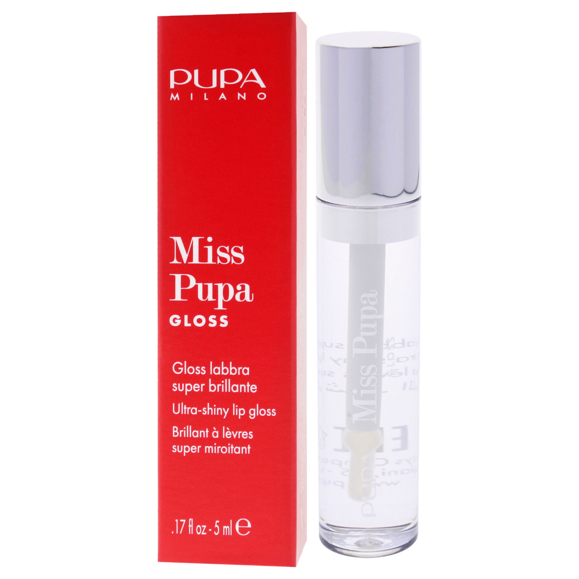 Miss Pupa Gloss Ultra-Shine Lip Gloss - 100 Crystal Glass by Pupa Milano for Women - 0.17 oz Lip Gloss, See Description, alternate image number 2