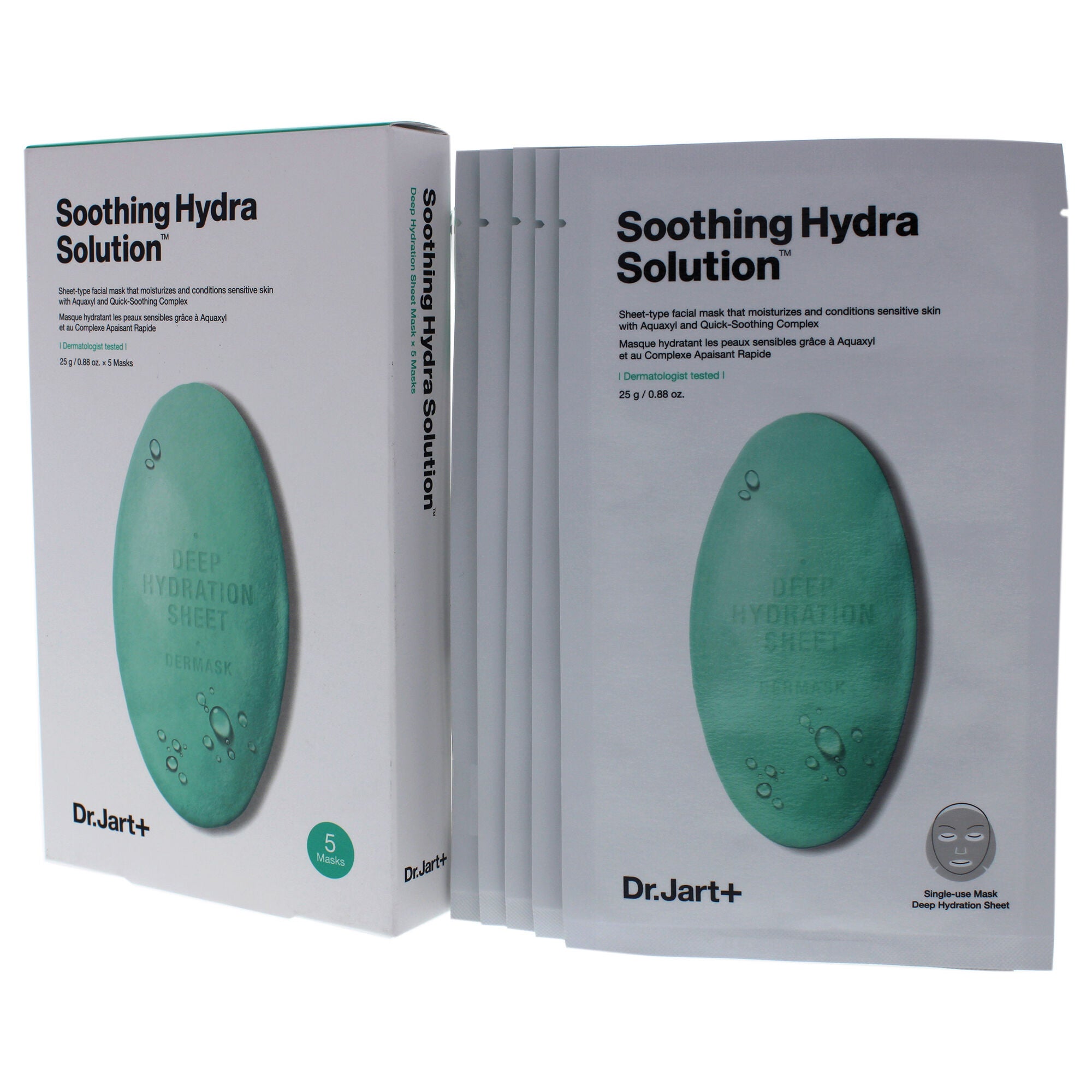Soothing Hydra Solution Sheet Mask by Dr. Jart+ for Unisex - 5 Pc Mask, , alternate image number 7