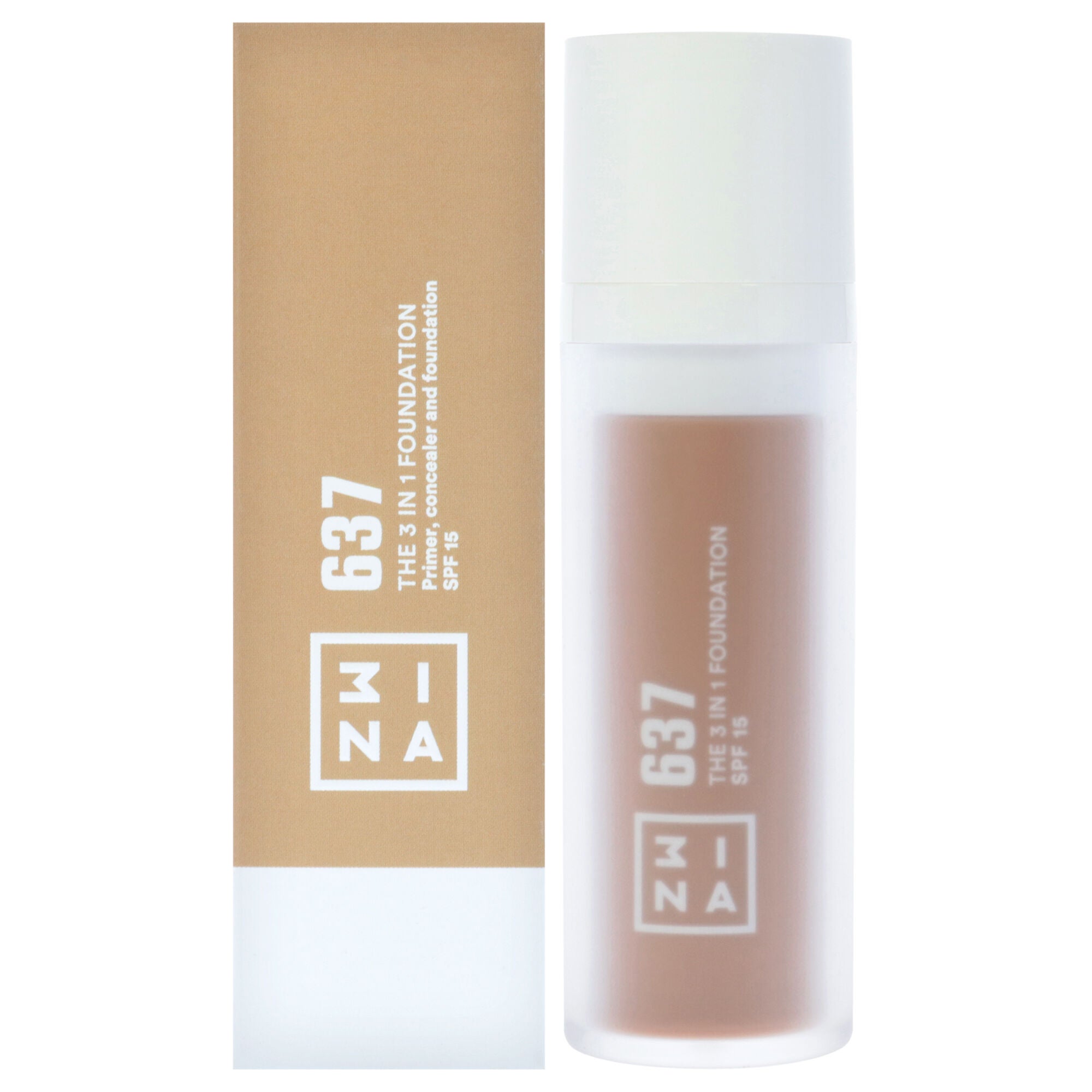 The 3-In-1 Foundation SPF 15 - 637 by 3INA for Women - 1.01 oz Foundation, See Description, hi-res image number 0