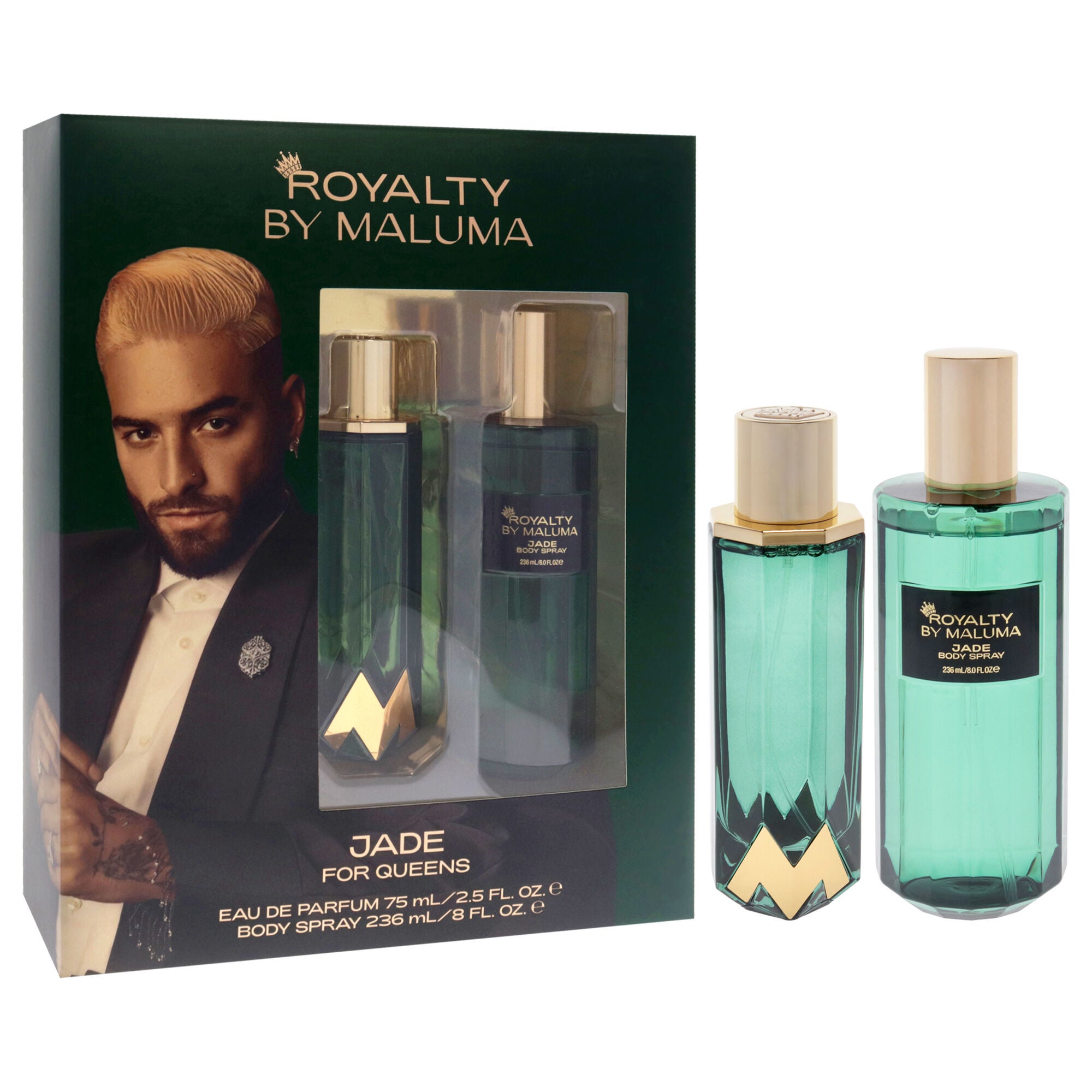 Jade by Royalty By Maluma for Women - 2 Pc Gift Set 2.5oz EDP Spray, 8oz Body Spray, See Description, alternate image number 2