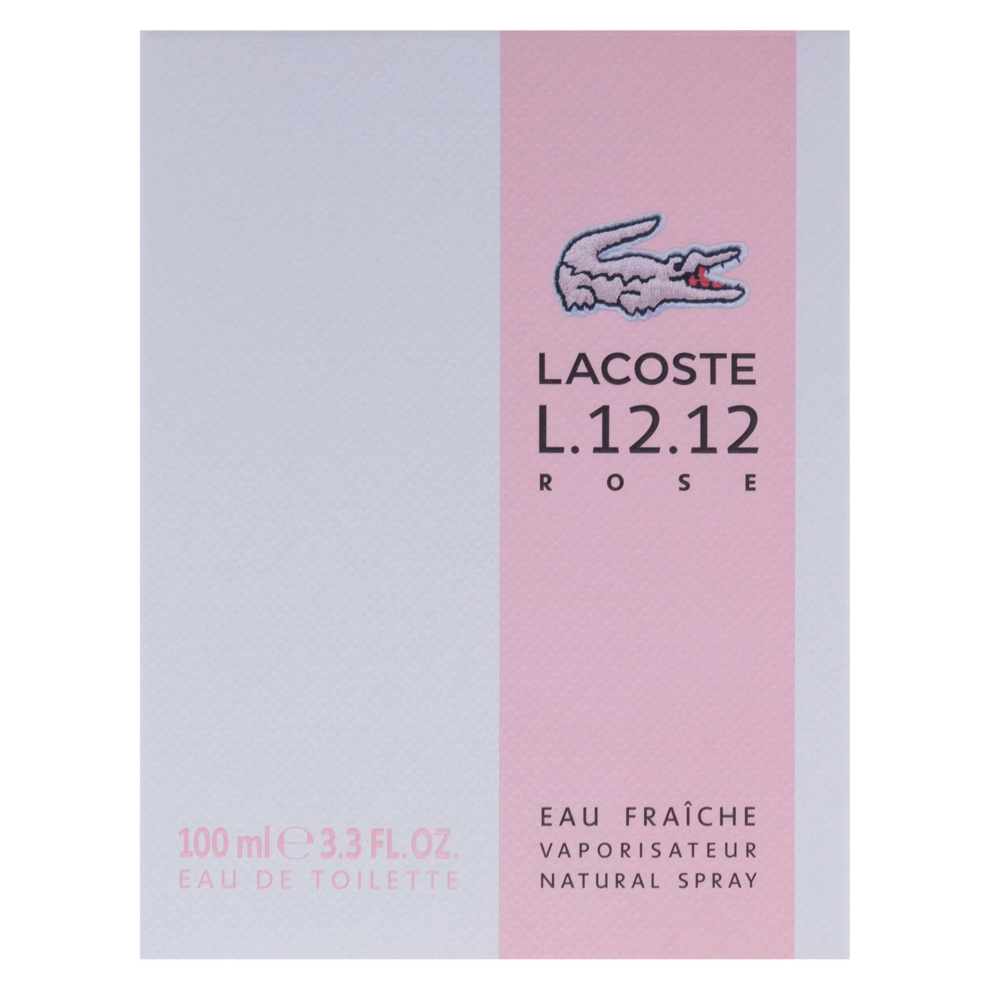 Lacoste Eau De L.12.12 Rose Eau Fraiche by Lacoste for Women - 3.3 oz EDT Spray, Clear, alternate image number 4