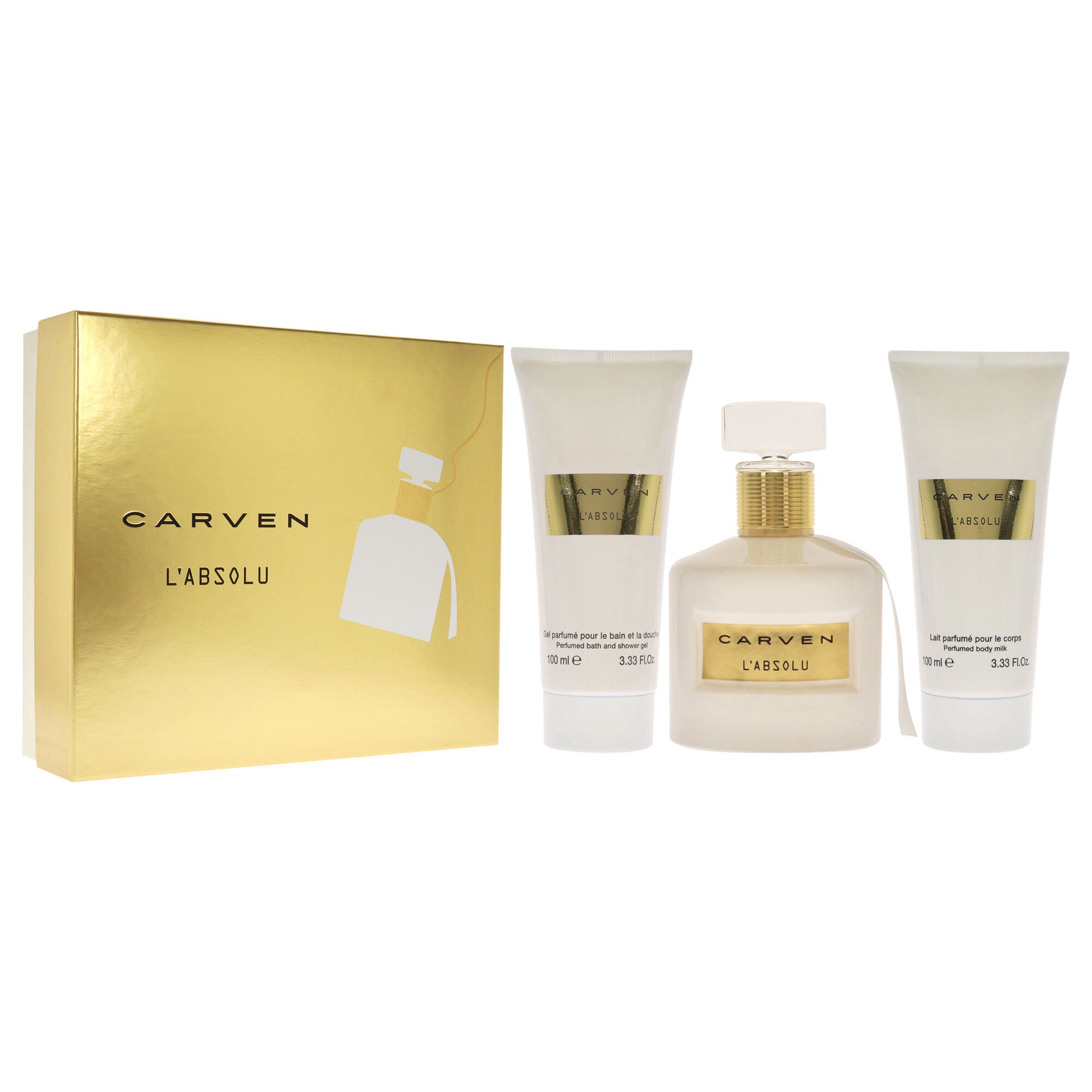 LAbsolu by Carven for Women - 3 Pc Gift Set 3.33oz EDP Spray, 3.33oz Perfumed Body Milk, 3.33oz Perfumed Bath and Shower Gel, See Description, alternate image number 1