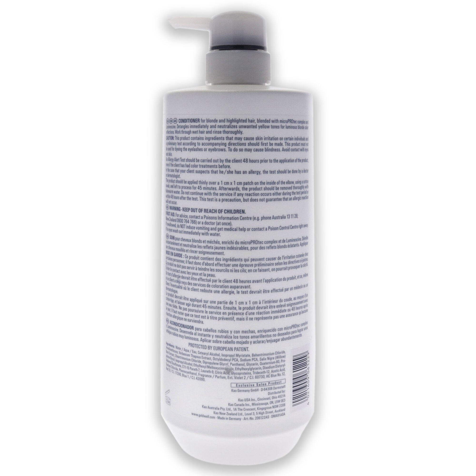 Dualsenses Blondes and Highlights Conditioner by Goldwell for Unisex - 34 oz Conditioner, , alternate image number 3