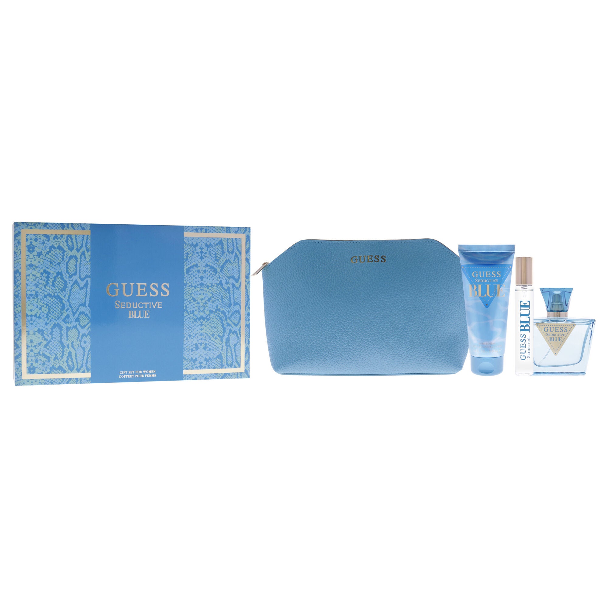 Guess Seductive Blue by Guess for Women - 4 Pc Gift Set 2.5oz EDT Spray, 3.4oz Body Lotion, 0.5oz EDT Spray, Pouch, , alternate image number 6