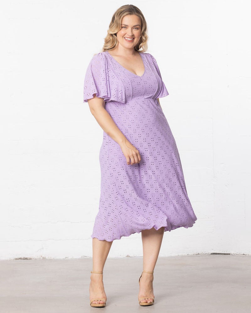 Lucy Eyelet Maxi Dress, Lilac, alternate image number 2