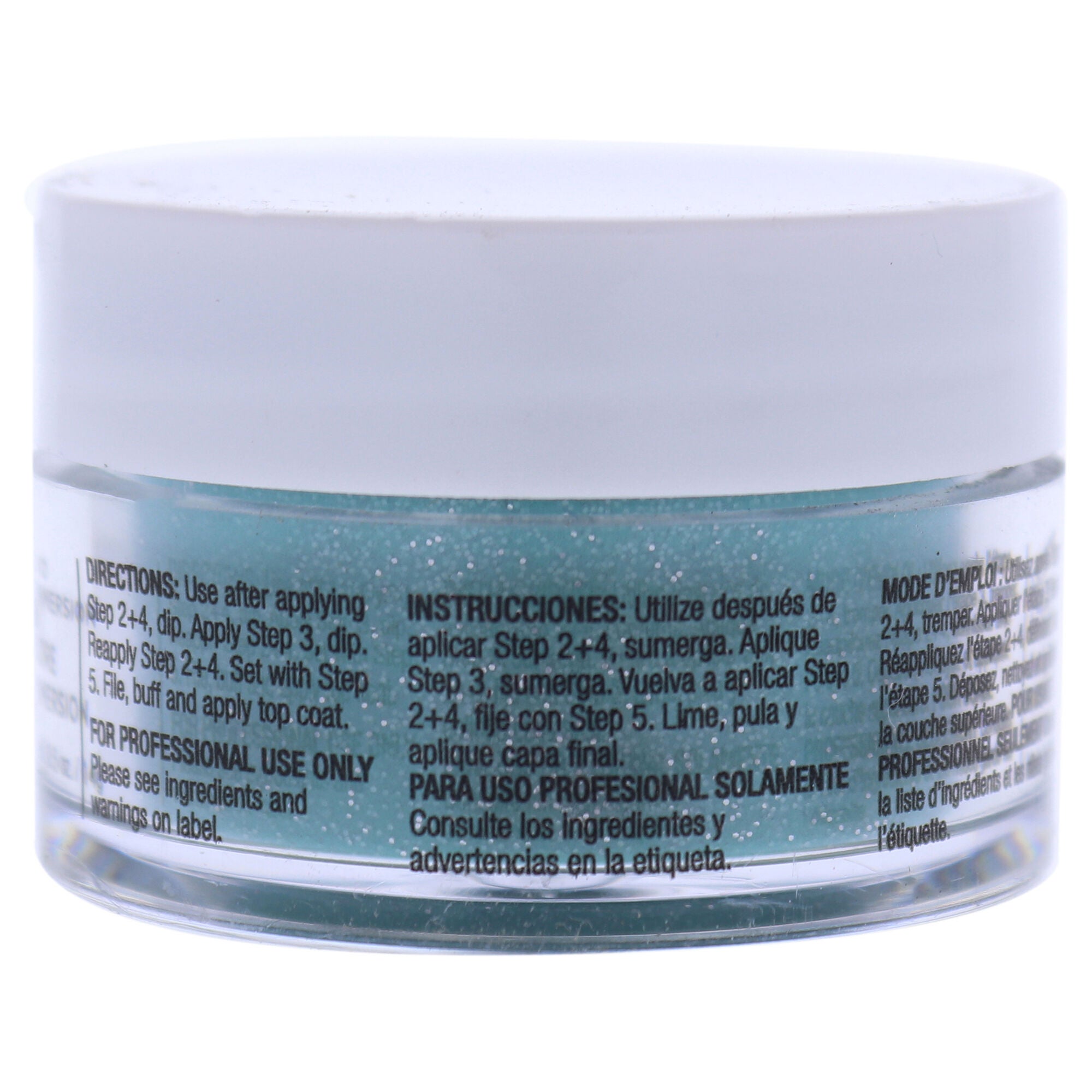 Pro Powder Polish Nail Colour Dip System - Jade with Silver Glitter by Cuccio Colour for Women - 0.5 oz Nail Powder, See Description, alternate image number 2