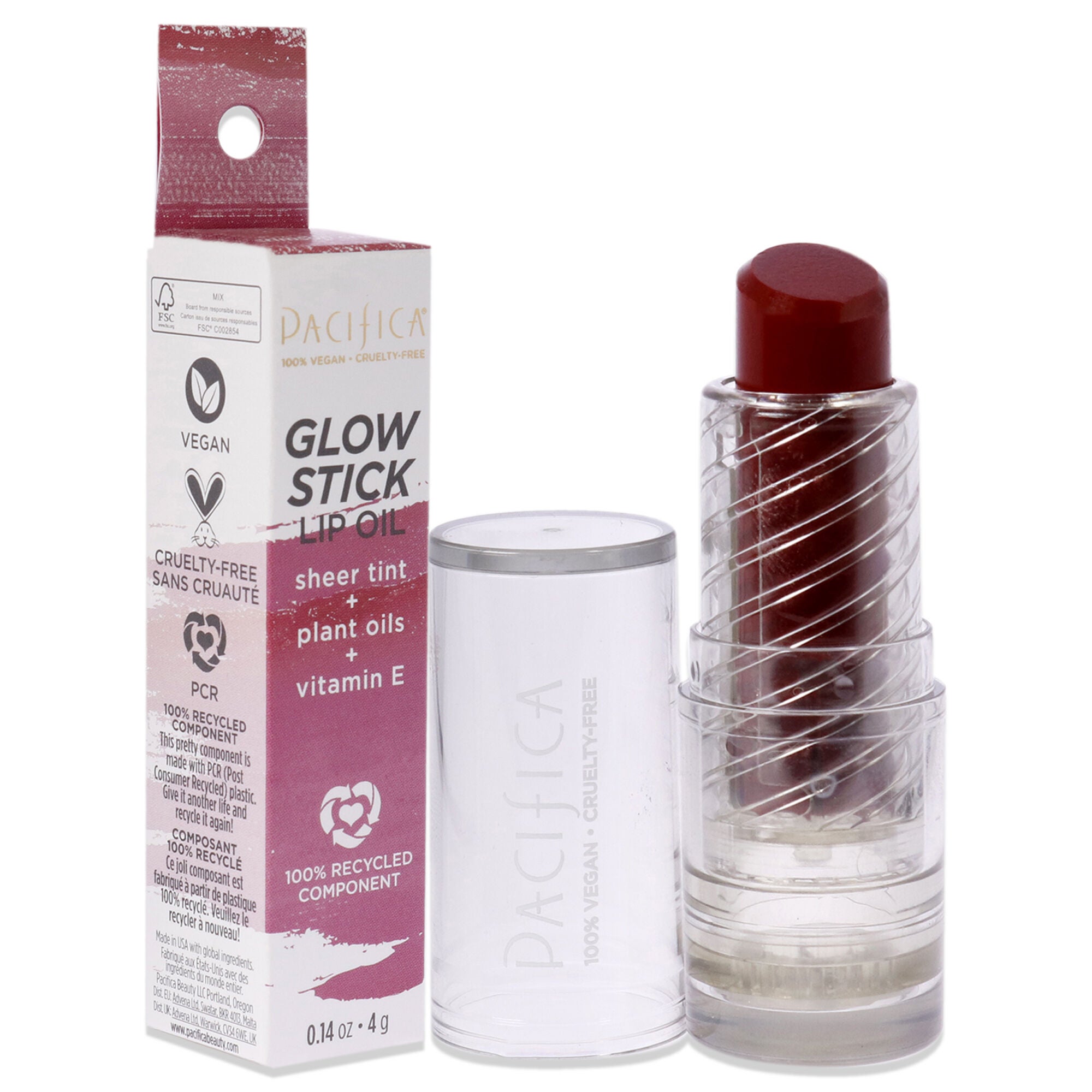 Glow Stick Lip Oil - Crimson Crush by Pacifica for Women - 0.14 oz Lip Oil, , alternate image number 6