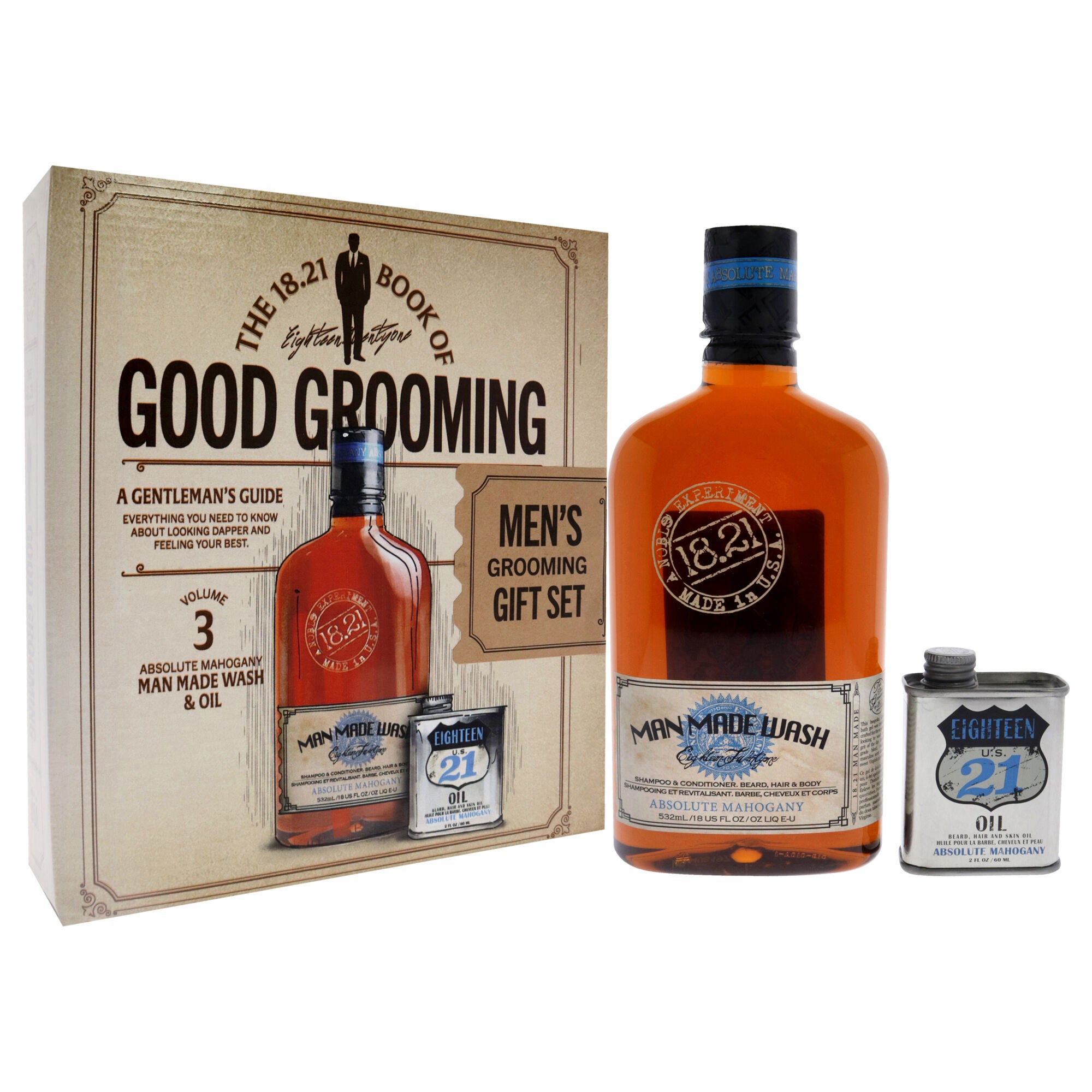 Book of Good Grooming Volume 3 Set - Absolute Mahogany by 18.21 Man Made for Men - 2 Pc, See Description, alternate image number 1