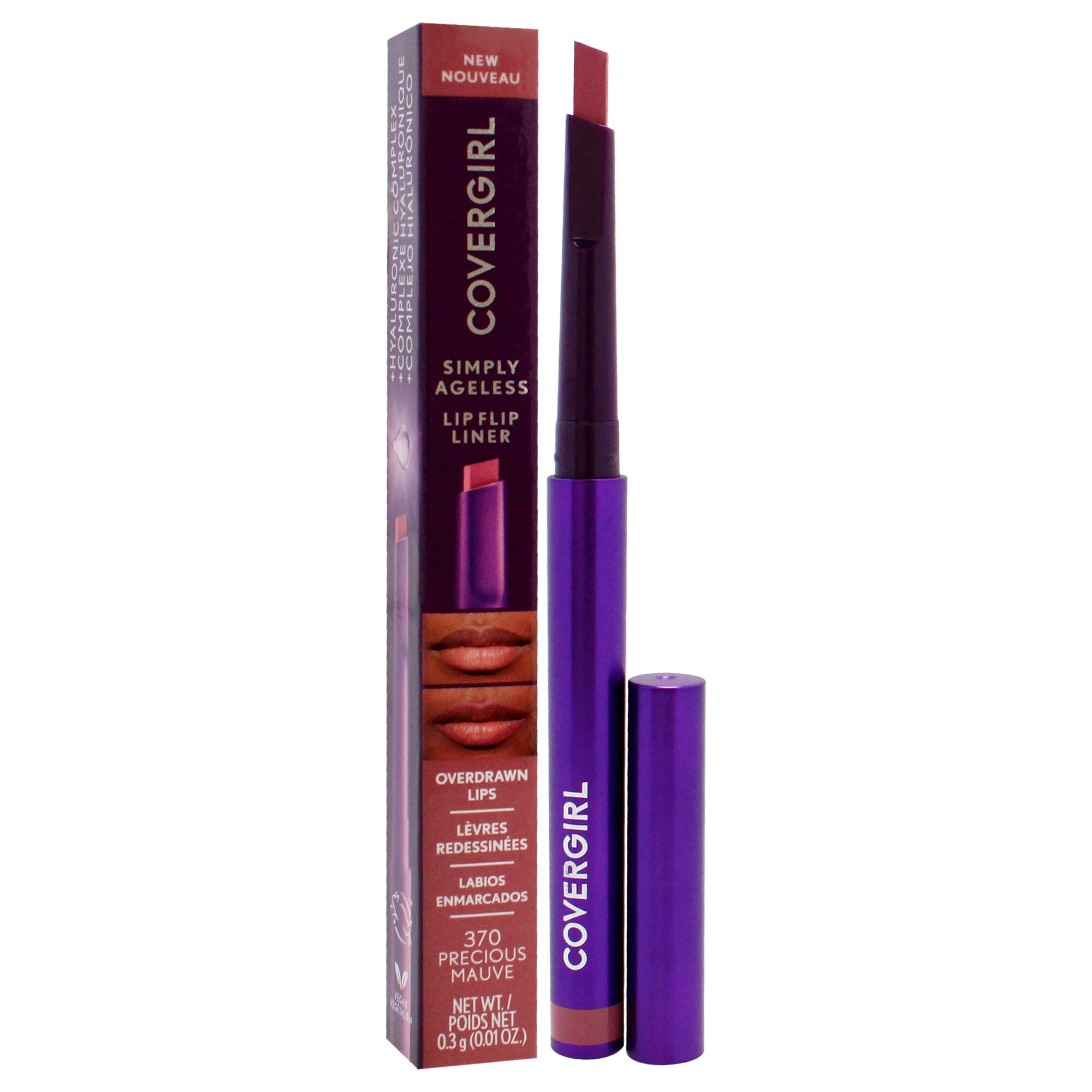 Simply Ageless Lip Flip Liner - 370 Precious Mauve by CoverGirl for Women - 0.01 oz Lip Liner, See Description, alternate image number 2