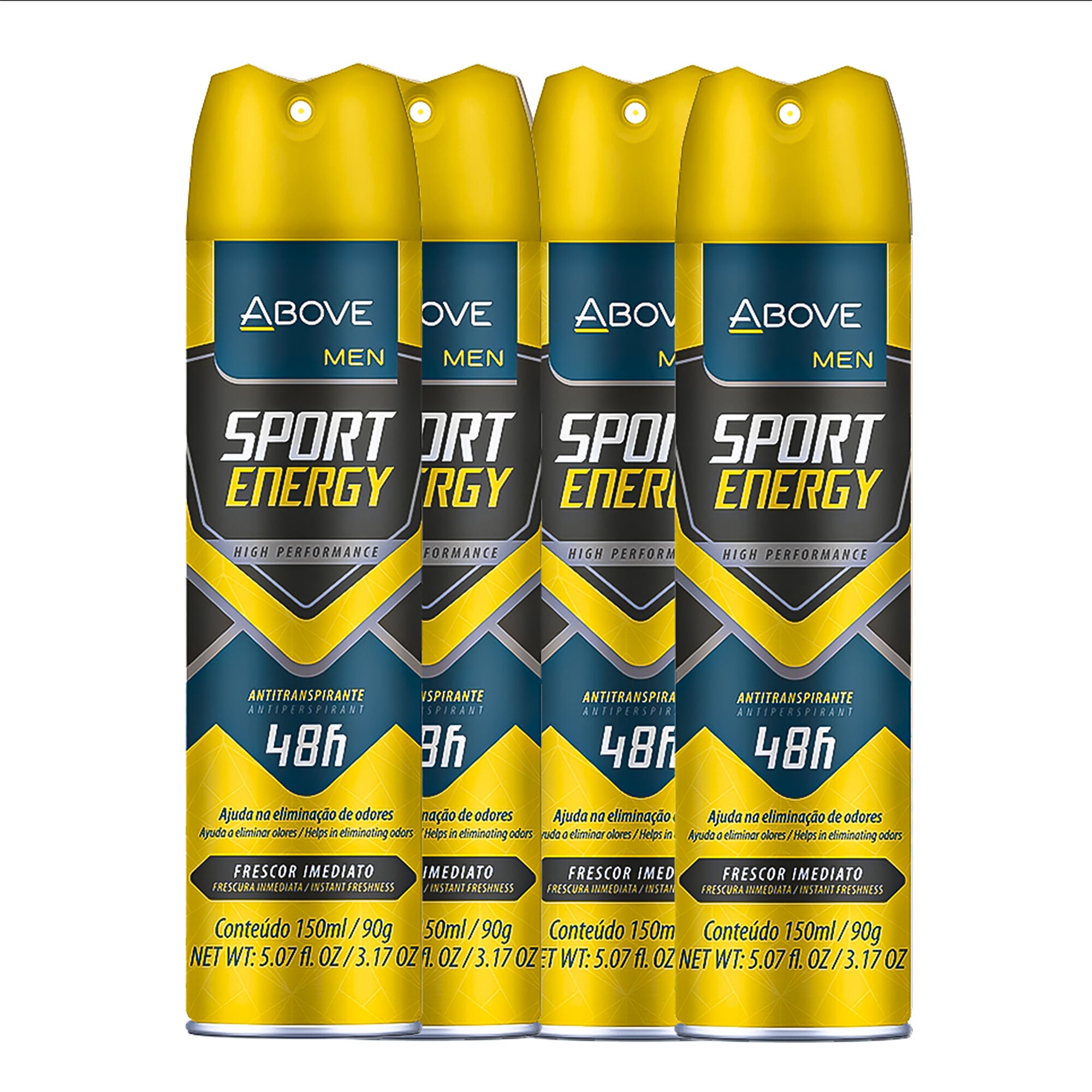 48 Hours Sport Energy Antiperspirant Deodorant by Above for Men - 3.17 oz Deodorant Spray - Pack of 4, See Description, alternate image number 4